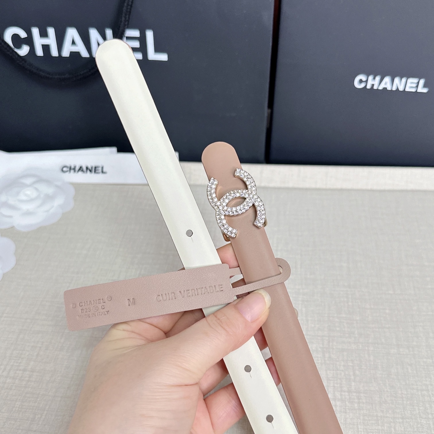 💥💥💥CHANEL 2.5cm香奈儿腰带  时尚优雅，高端大气，长度:75.80.85.90.95.10