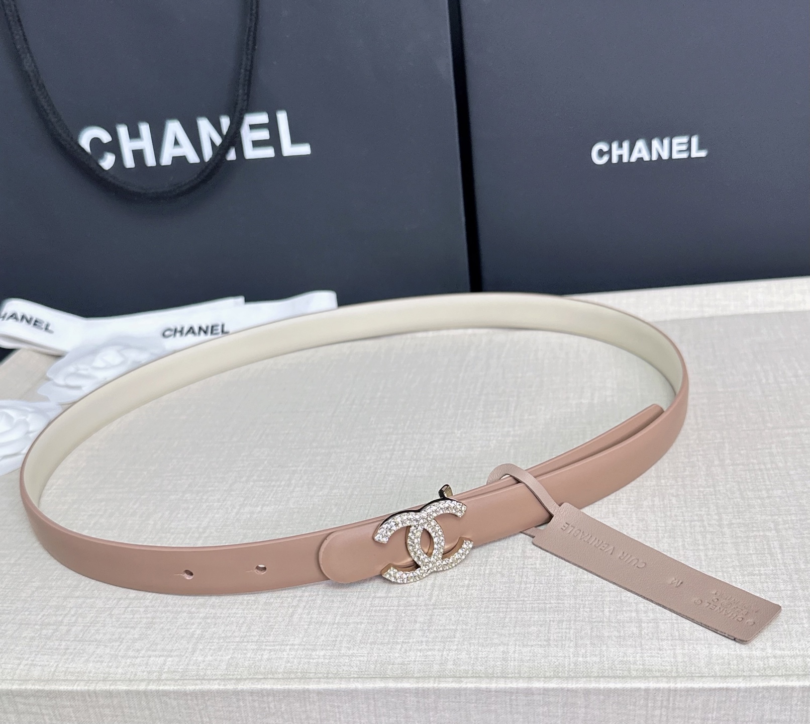 💥💥💥CHANEL 2.5cm香奈儿腰带  时尚优雅，高端大气，长度:75.80.85.90.95.10
