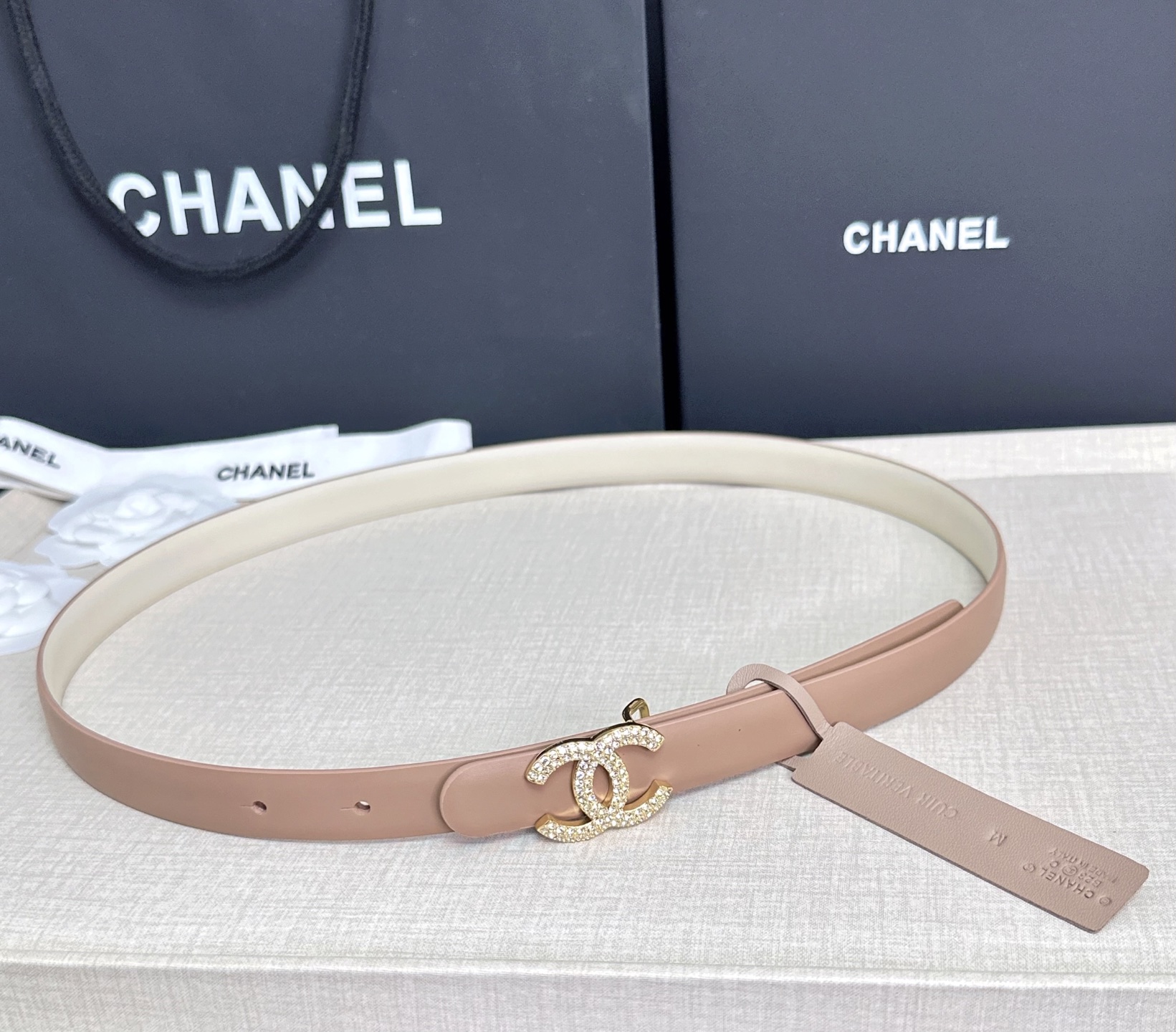 💥💥💥CHANEL 2.5cm香奈儿腰带  时尚优雅，高端大气，长度:75.80.85.90.95.10
