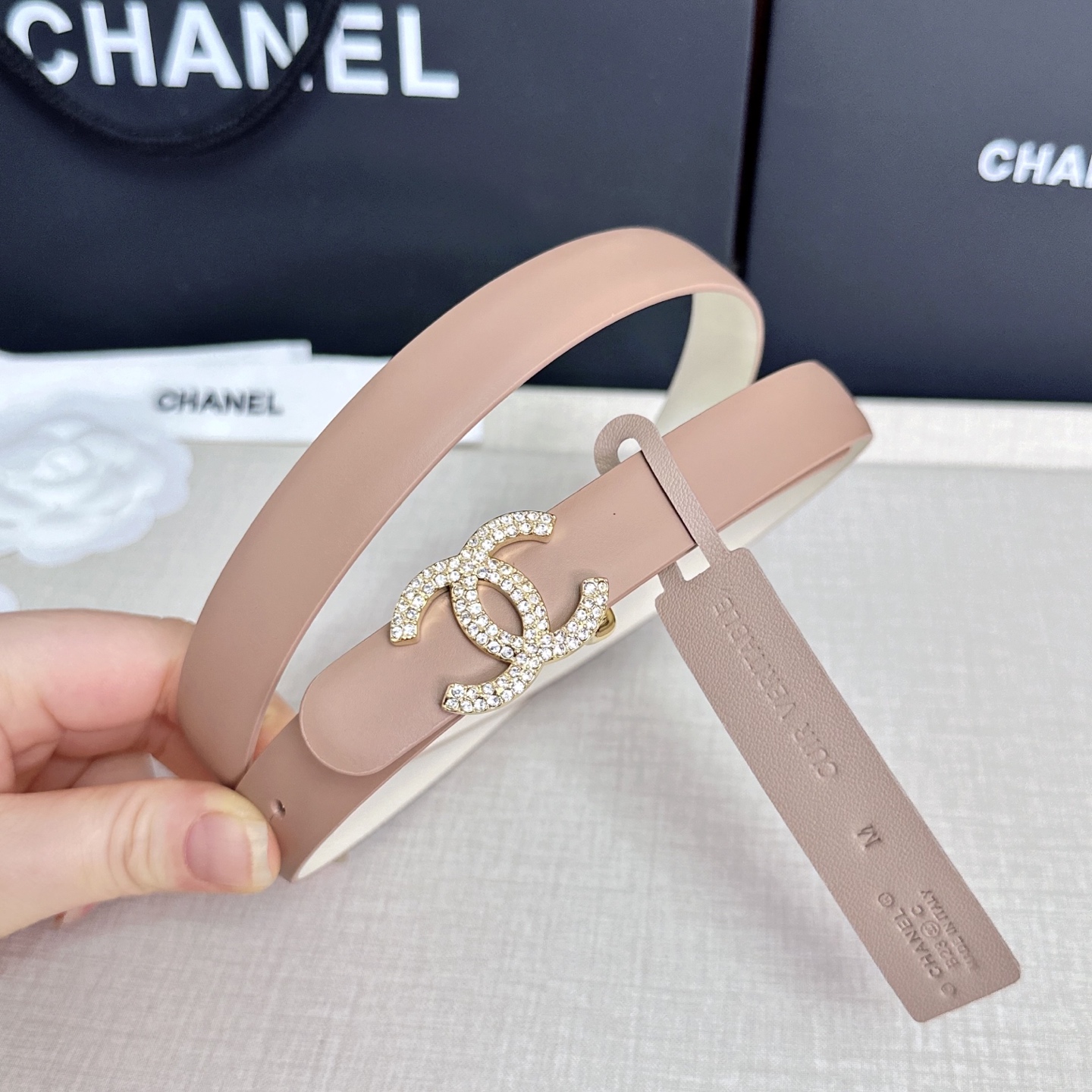 💥💥💥CHANEL 2.5cm香奈儿腰带  时尚优雅，高端大气，长度:75.80.85.90.95.10