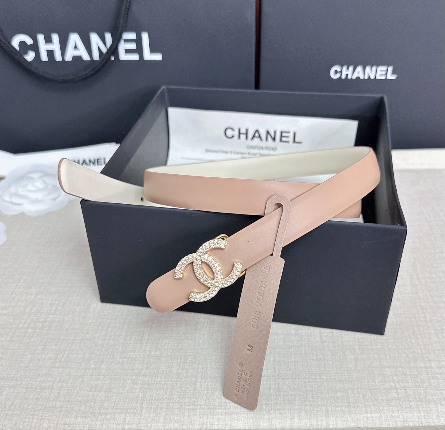 💥💥💥CHANEL 2.5cm香奈儿腰带  时尚优雅，高端大气，长度:75.80.85.90.95.10