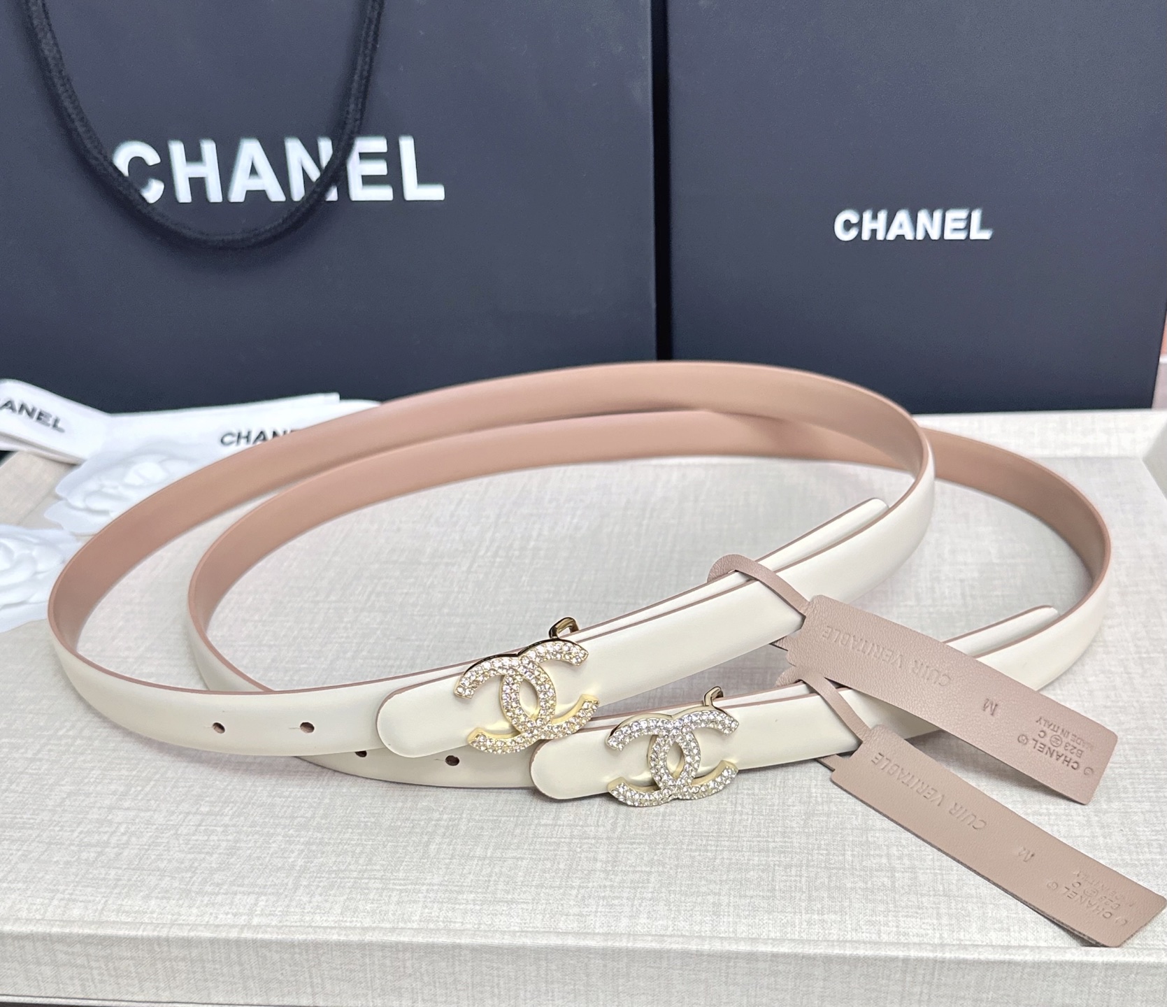 💥💥💥CHANEL 2.5cm香奈儿腰带  时尚优雅，高端大气，长度:75.80.85.90.95.10