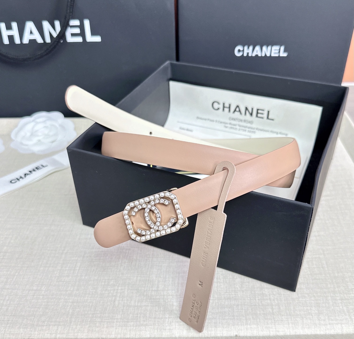 💥💥💥CHANEL 2.5cm香奈儿腰带  时尚优雅，高端大气，长度:75.80.85.90.95.10