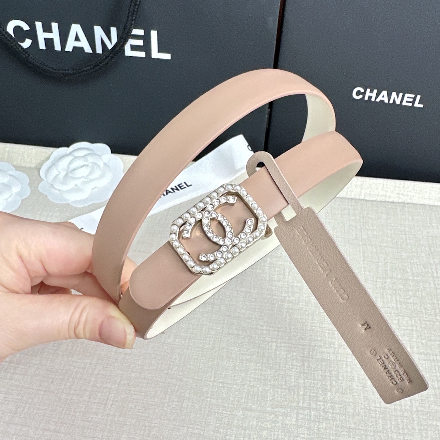 💥💥💥CHANEL 2.5cm香奈儿腰带  时尚优雅，高端大气，长度:75.80.85.90.95.10