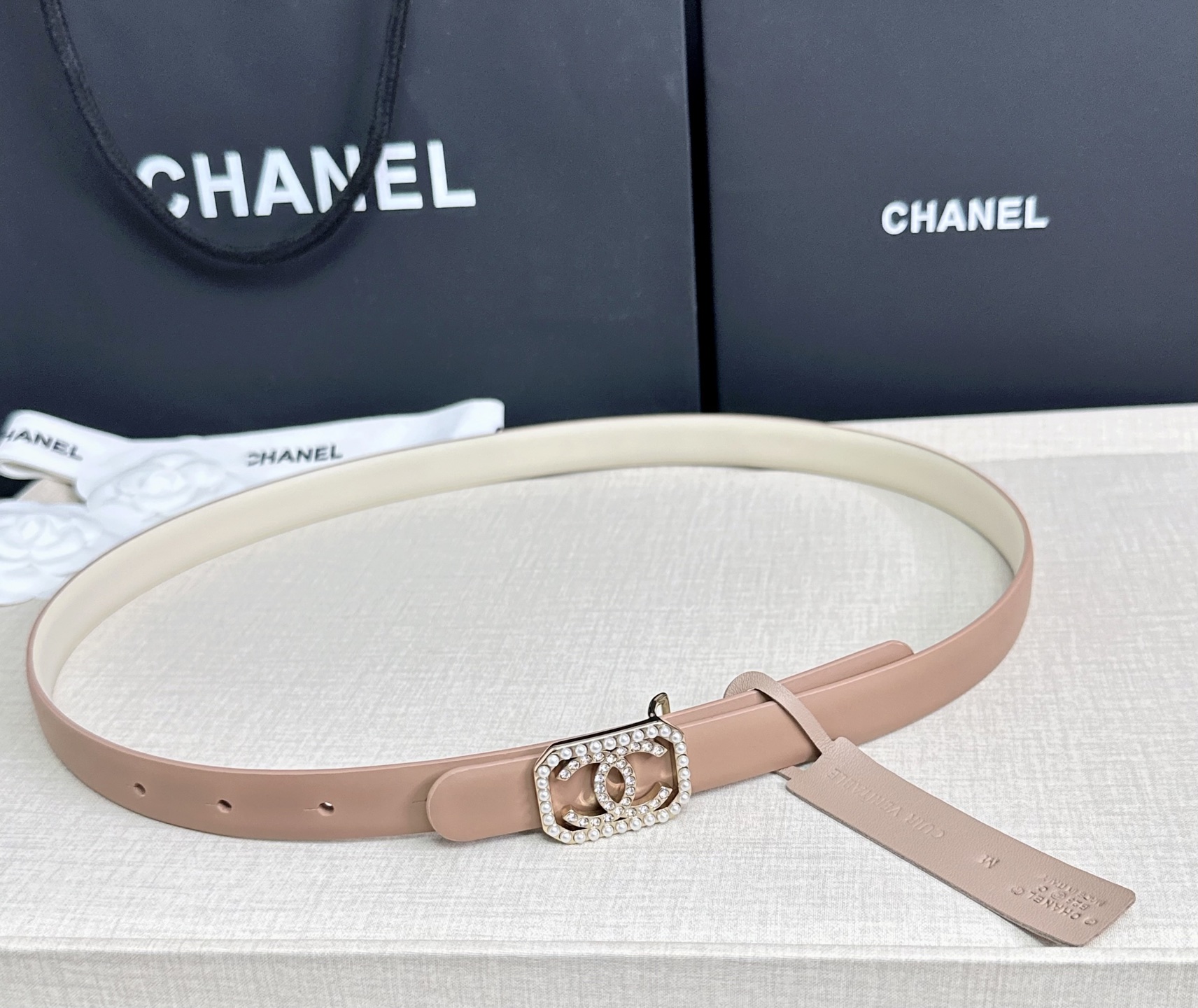 💥💥💥CHANEL 2.5cm香奈儿腰带  时尚优雅，高端大气，长度:75.80.85.90.95.10