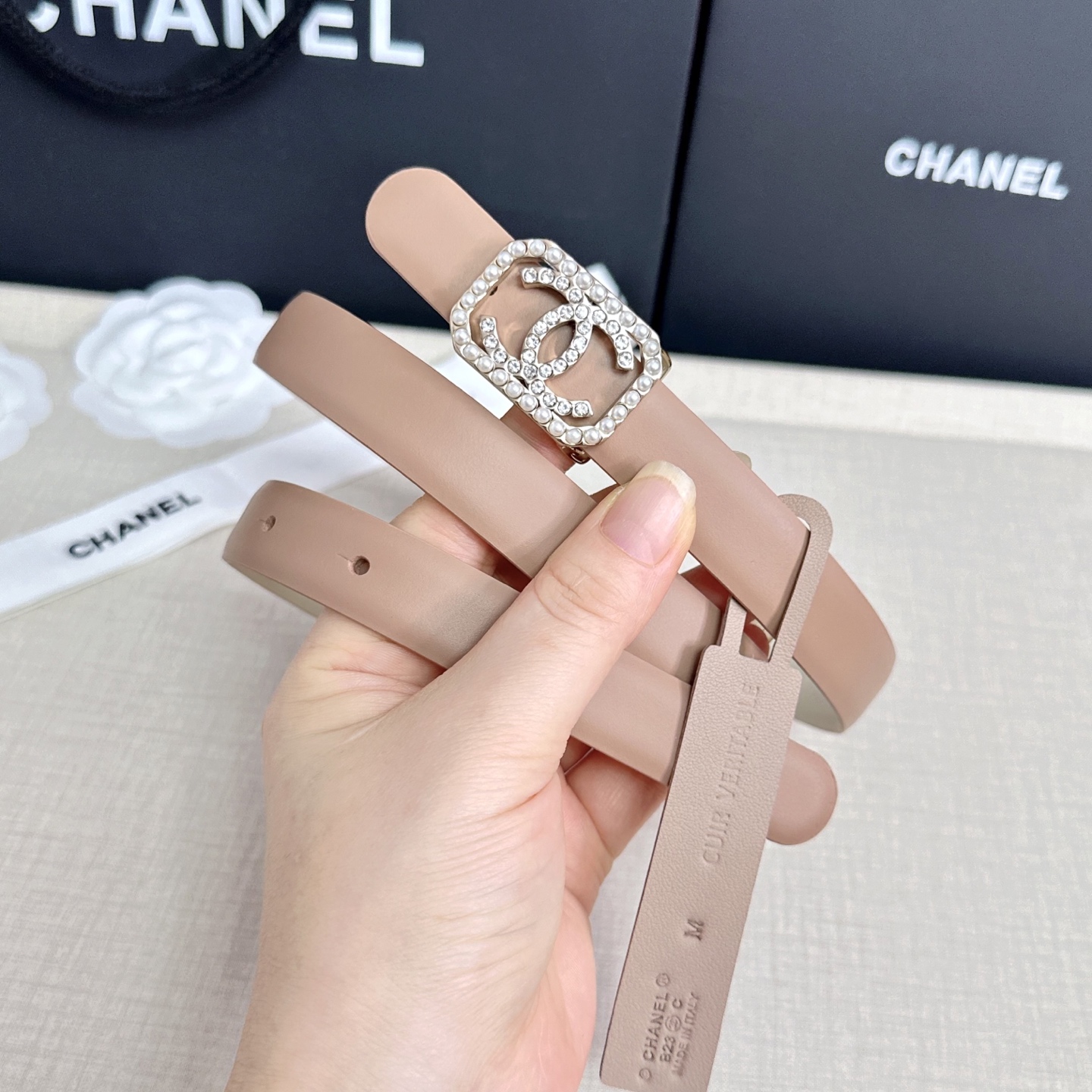 💥💥💥CHANEL 2.5cm香奈儿腰带  时尚优雅，高端大气，长度:75.80.85.90.95.10