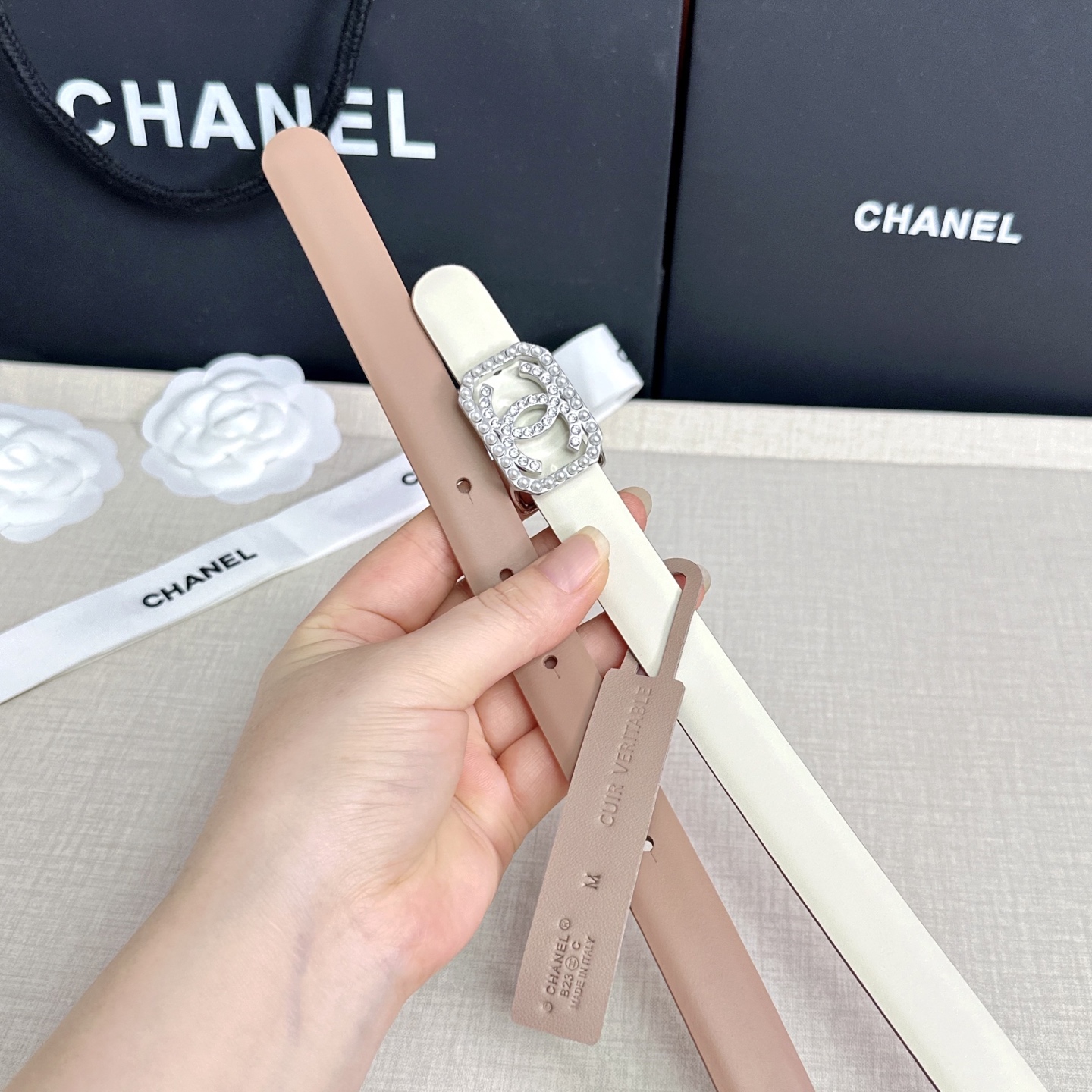💥💥💥CHANEL 2.5cm香奈儿腰带  时尚优雅，高端大气，长度:75.80.85.90.95.10