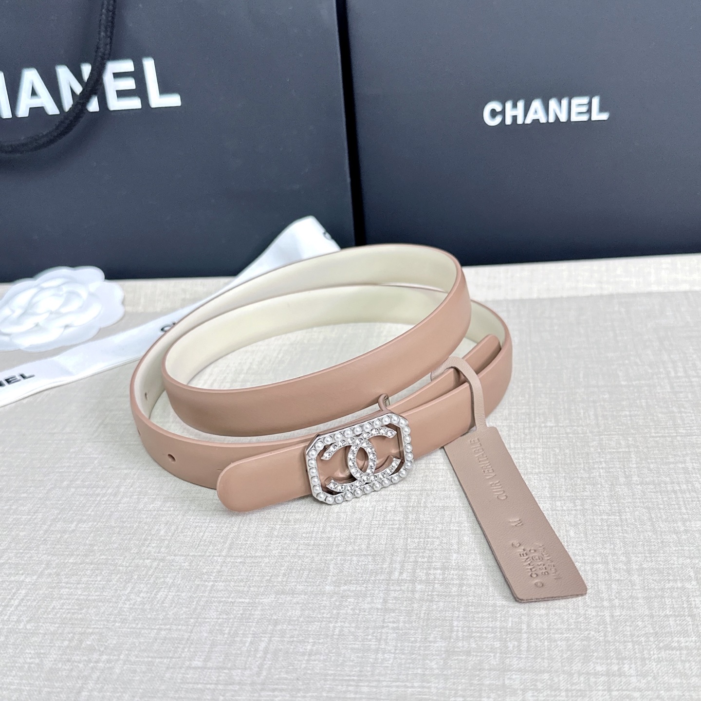 💥💥💥CHANEL 2.5cm香奈儿腰带  时尚优雅，高端大气，长度:75.80.85.90.95.10