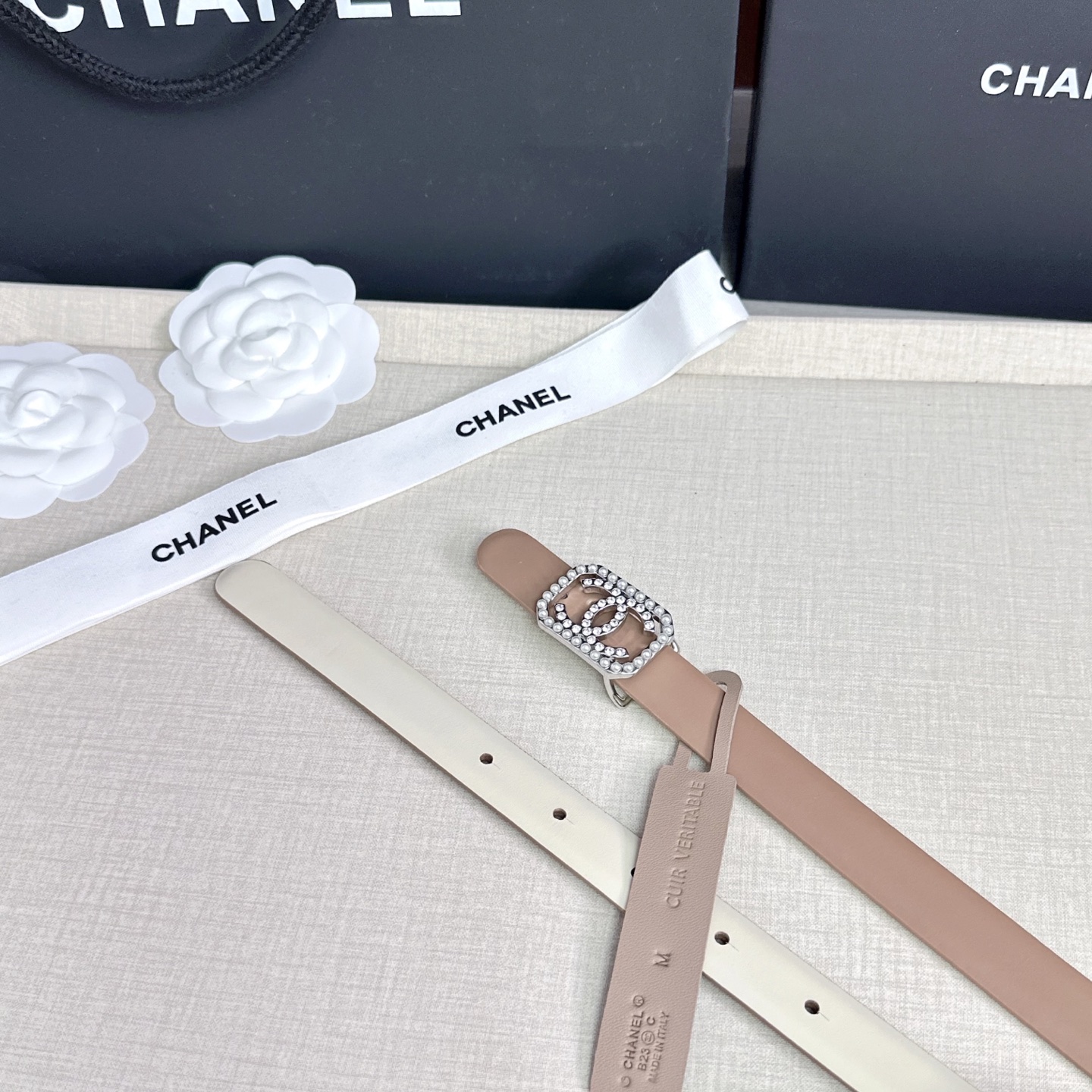 💥💥💥CHANEL 2.5cm香奈儿腰带  时尚优雅，高端大气，长度:75.80.85.90.95.10