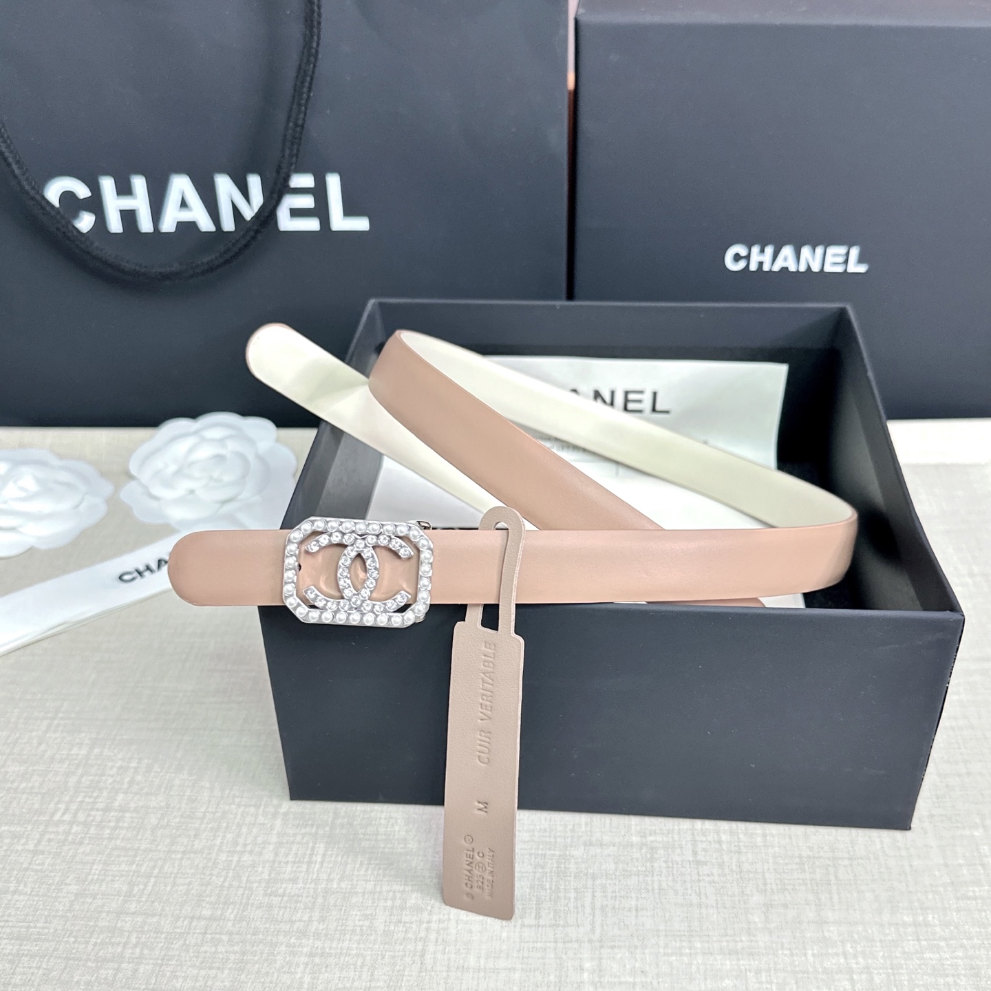 💥💥💥CHANEL 2.5cm香奈儿腰带  时尚优雅，高端大气，长度:75.80.85.90.95.10
