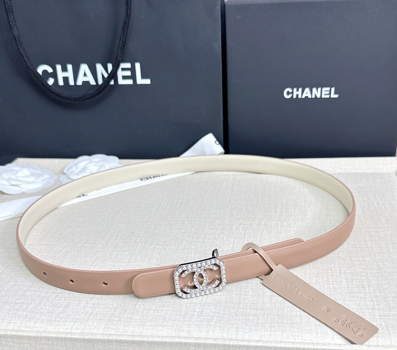 💥💥💥CHANEL 2.5cm香奈儿腰带  时尚优雅，高端大气，长度:75.80.85.90.95.10