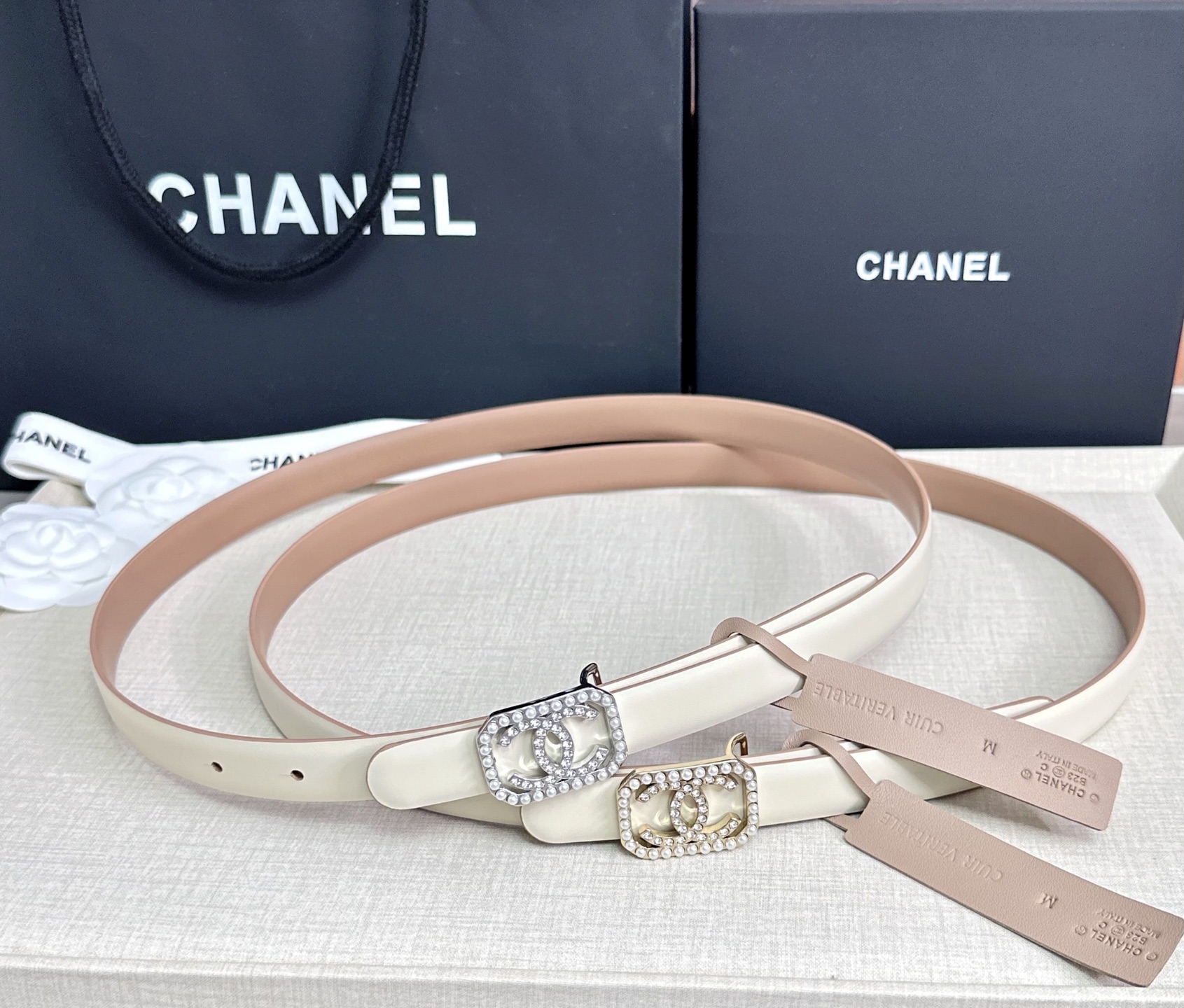 💥💥💥CHANEL 2.5cm香奈儿腰带  时尚优雅，高端大气，长度:75.80.85.90.95.10