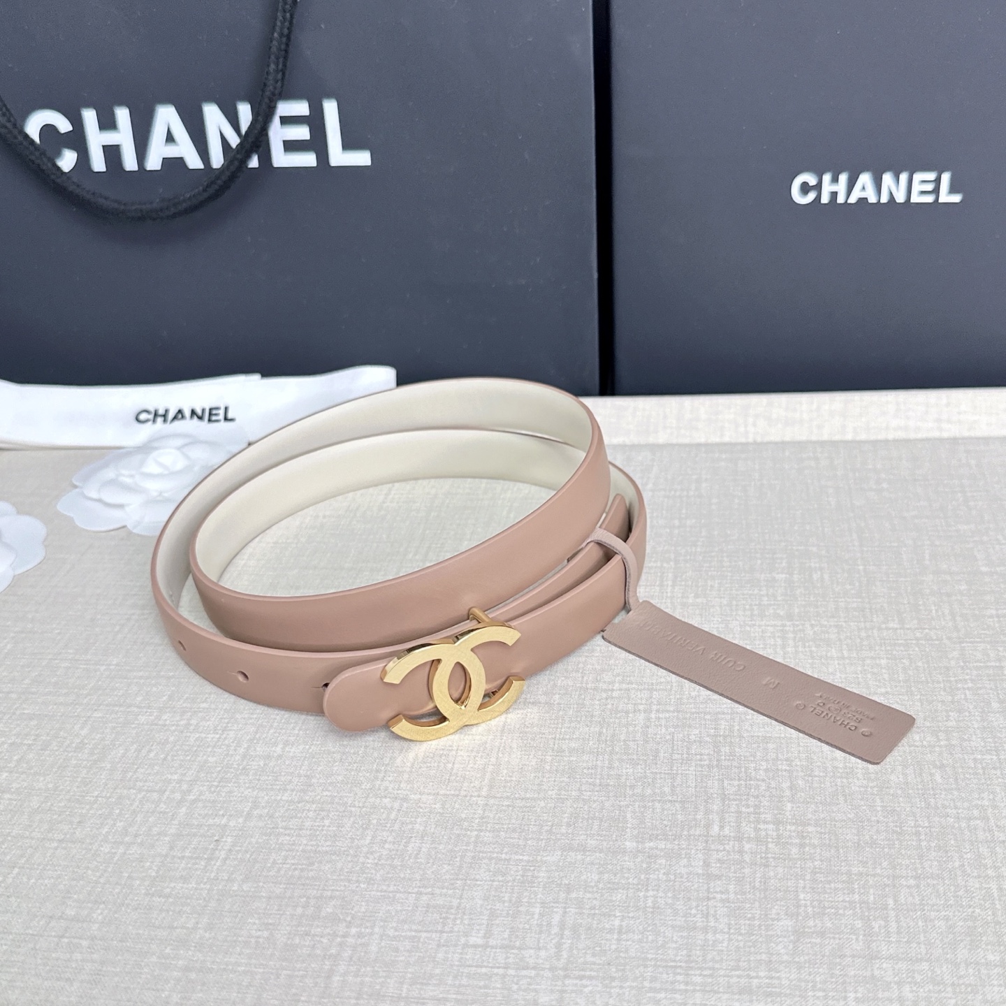 💥💥💥CHANEL 2.5cm香奈儿腰带  时尚优雅，高端大气，长度:75.80.85.90.95.10