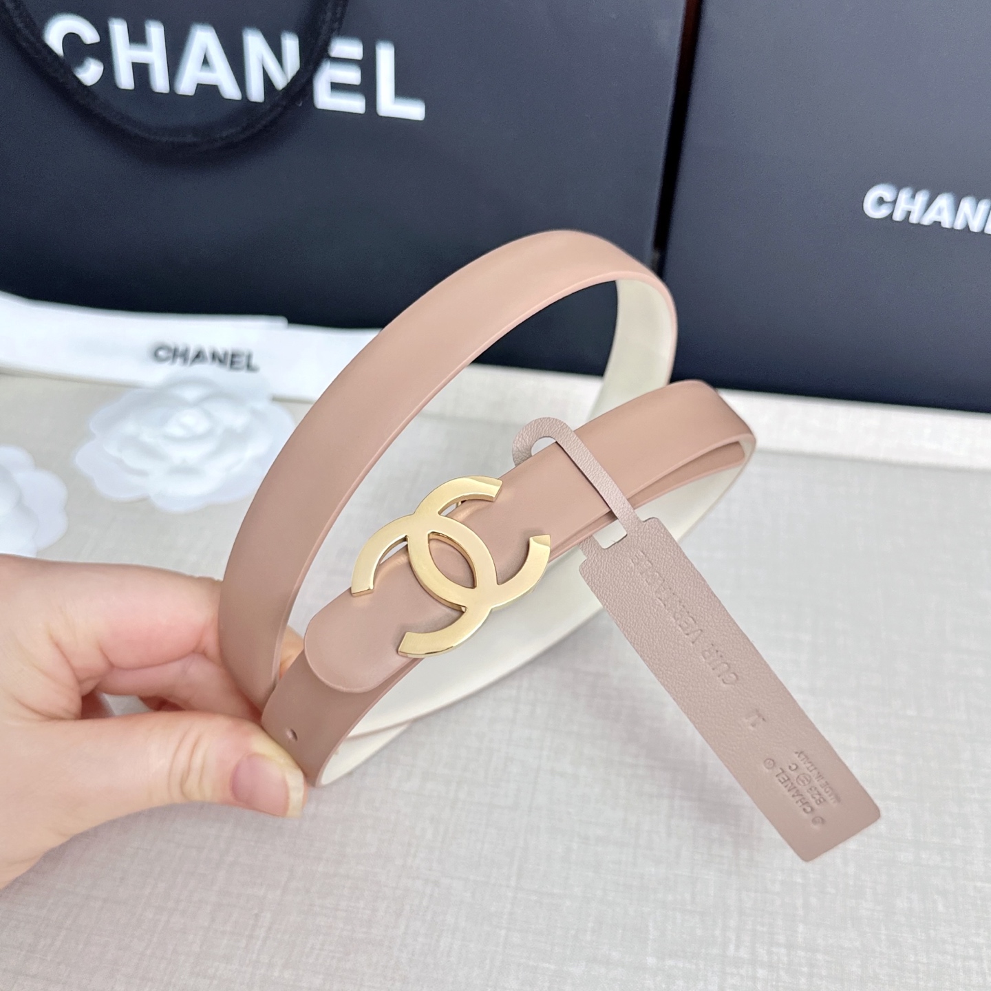 💥💥💥CHANEL 2.5cm香奈儿腰带  时尚优雅，高端大气，长度:75.80.85.90.95.10