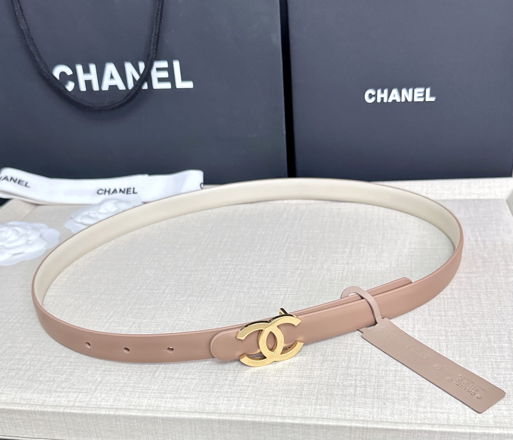 💥💥💥CHANEL 2.5cm香奈儿腰带  时尚优雅，高端大气，长度:75.80.85.90.95.10