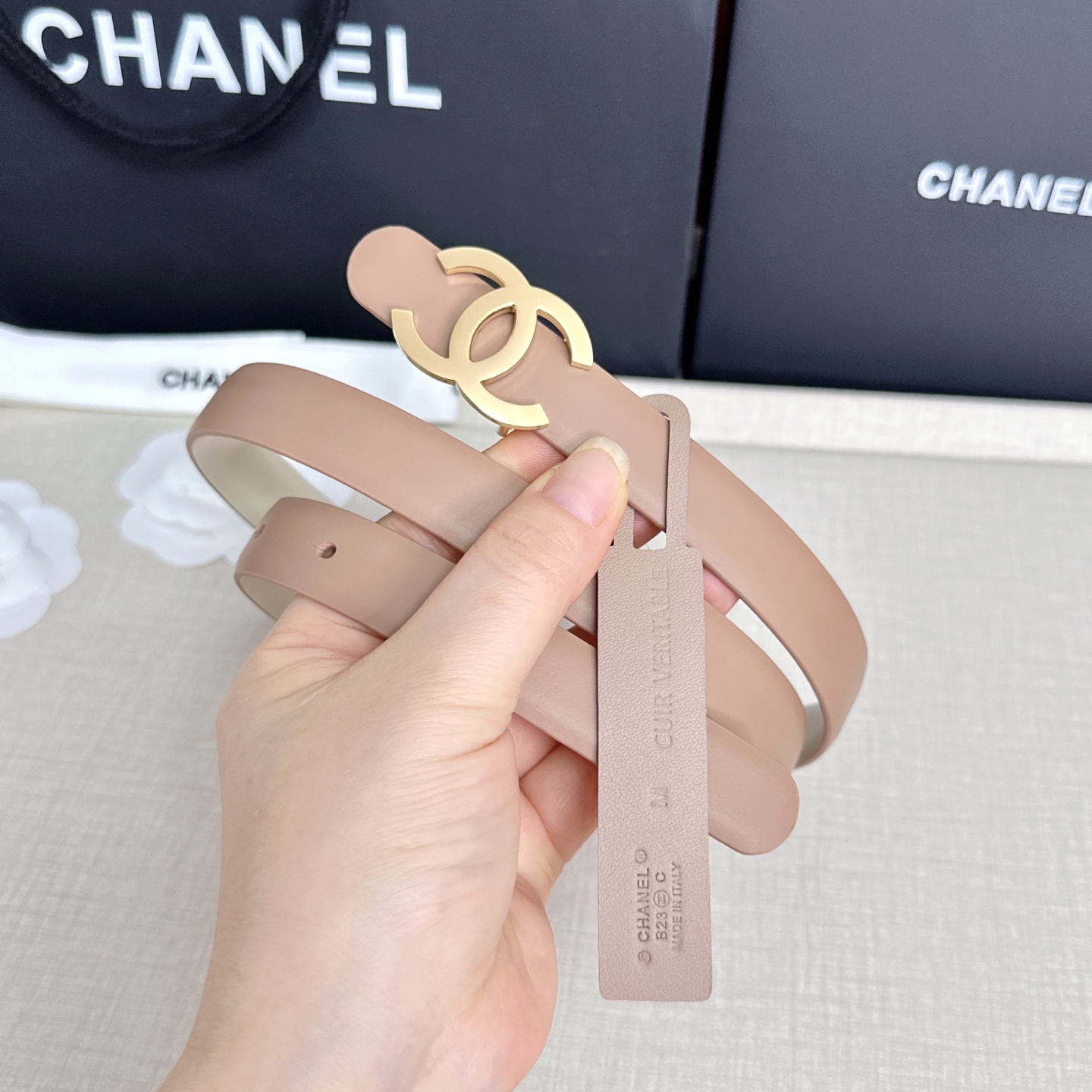 💥💥💥CHANEL 2.5cm香奈儿腰带  时尚优雅，高端大气，长度:75.80.85.90.95.10