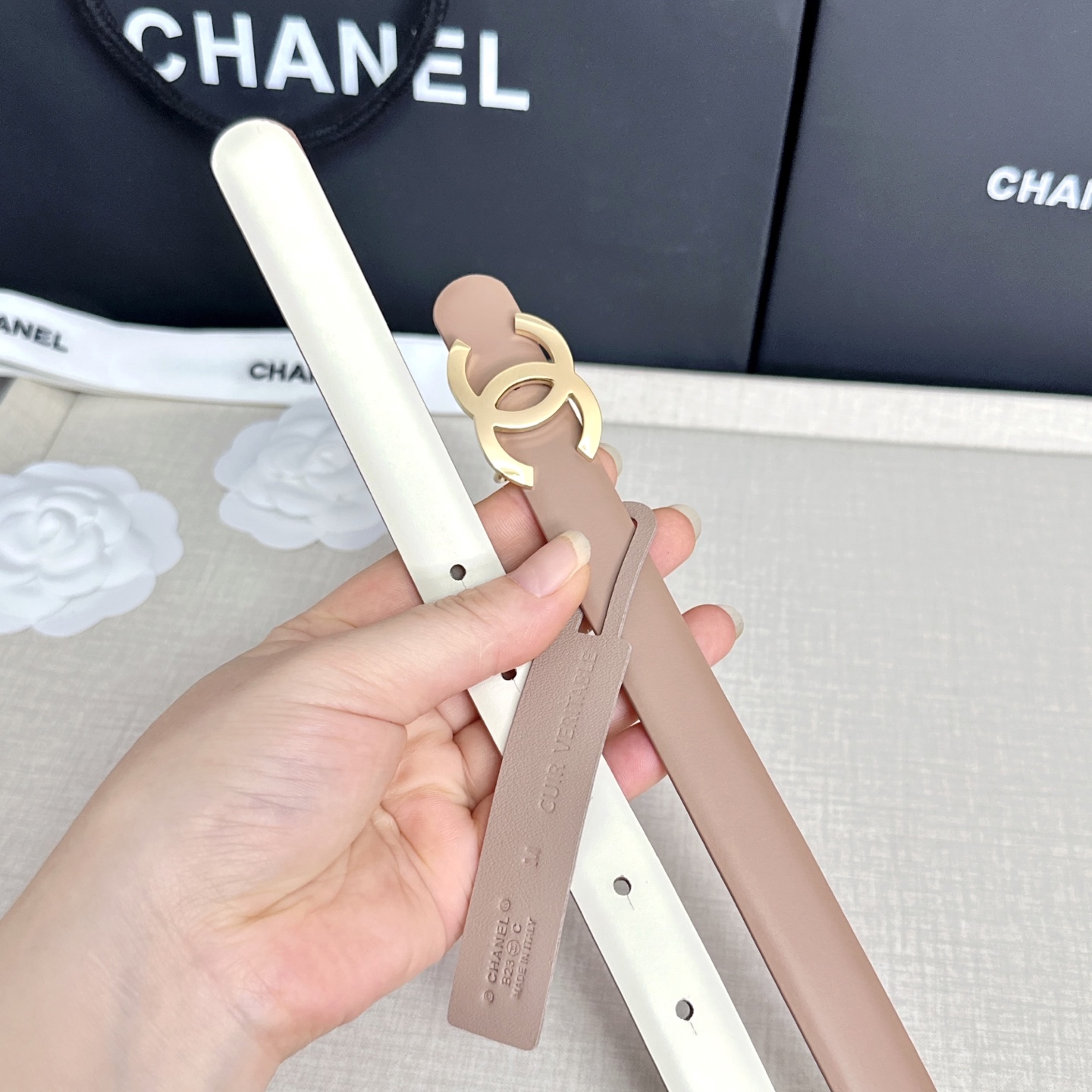 💥💥💥CHANEL 2.5cm香奈儿腰带  时尚优雅，高端大气，长度:75.80.85.90.95.10