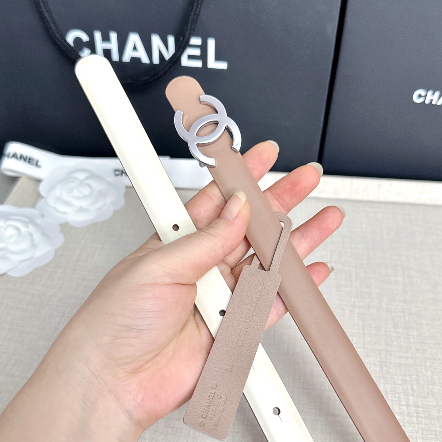 💥💥💥CHANEL 2.5cm香奈儿腰带  时尚优雅，高端大气，长度:75.80.85.90.95.10