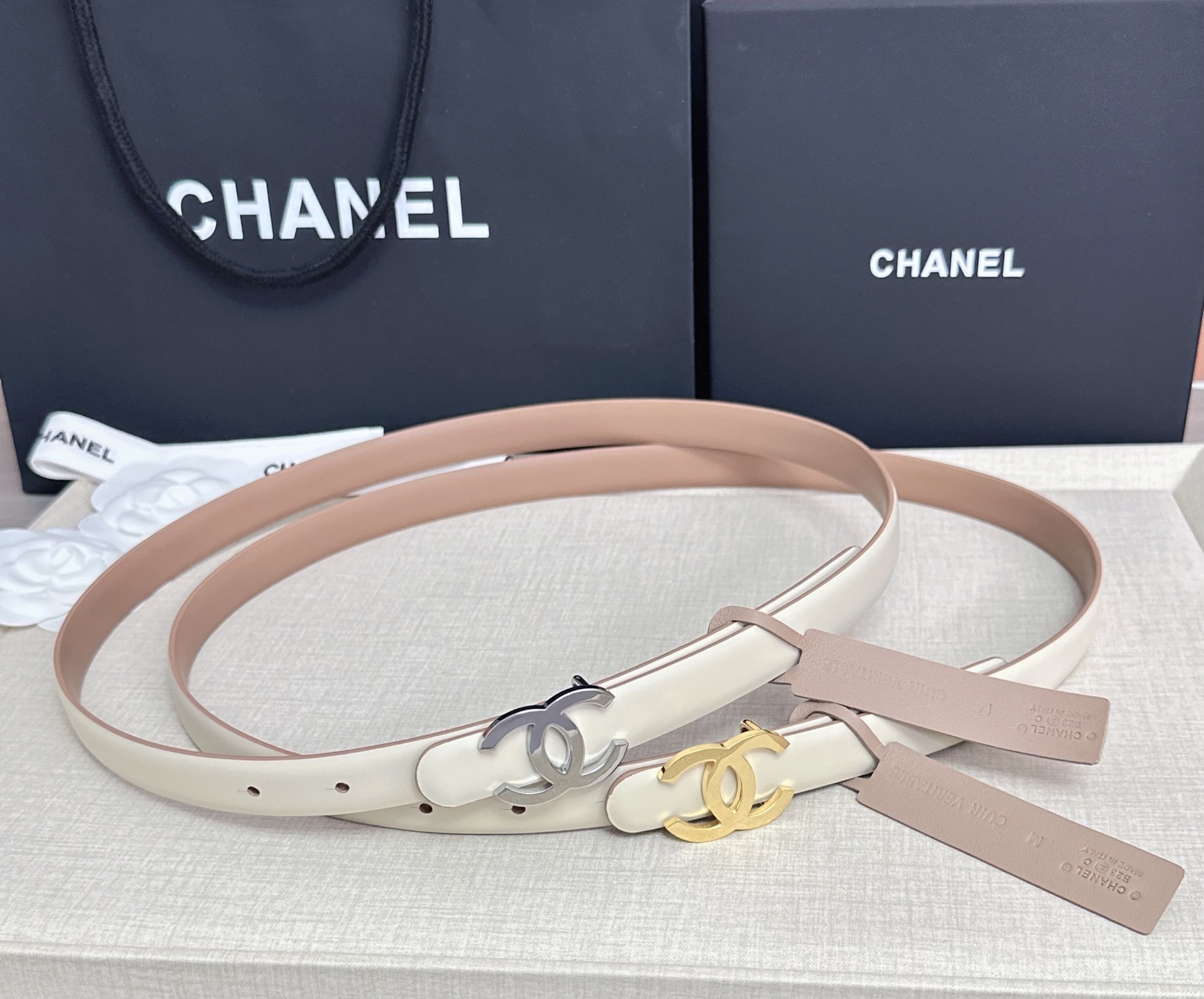 💥💥💥CHANEL 2.5cm香奈儿腰带  时尚优雅，高端大气，长度:75.80.85.90.95.10