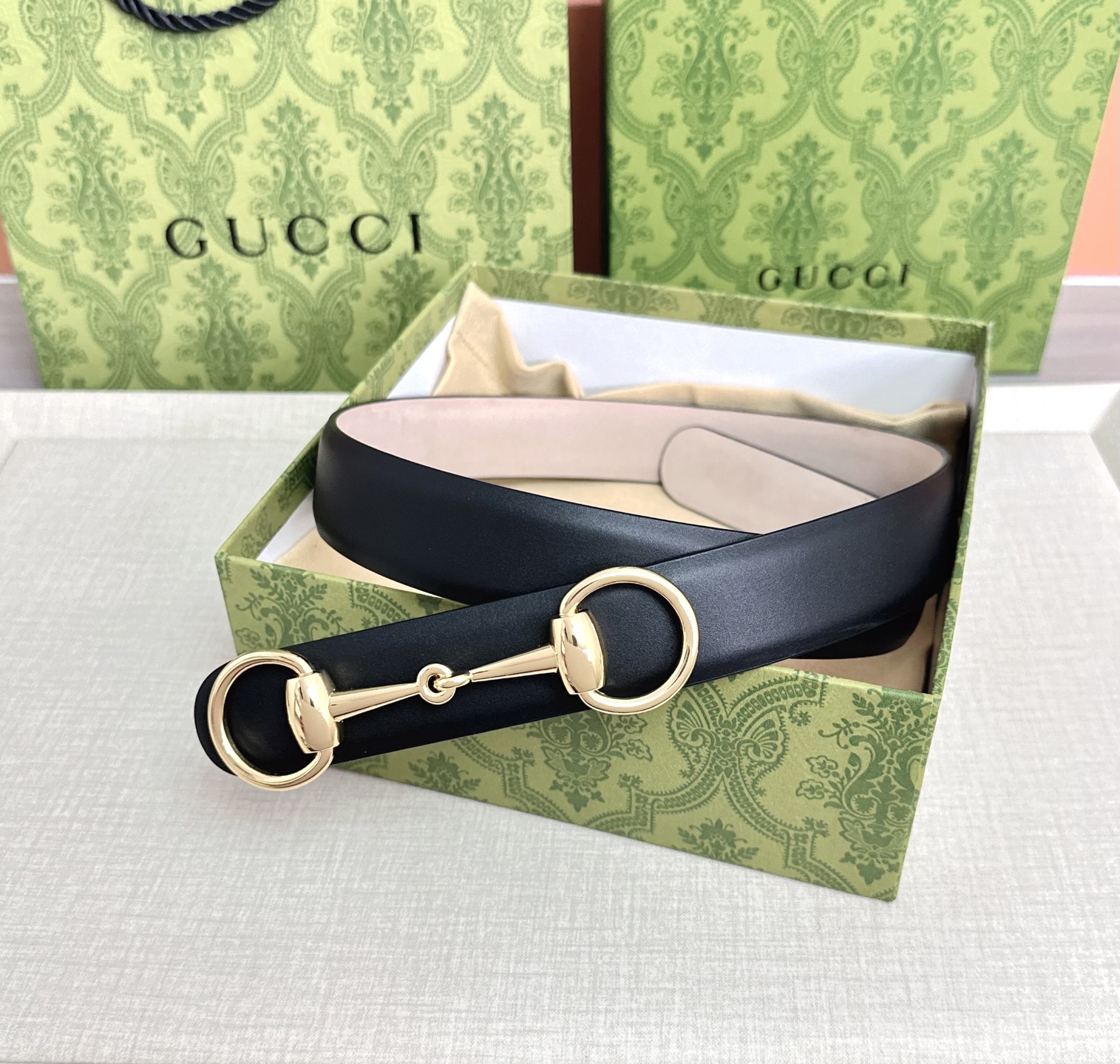 💥💥💥GUCCI 3.0cm古奇腰带，头层牛皮，长度：75.80.85.90.95.100.105.11