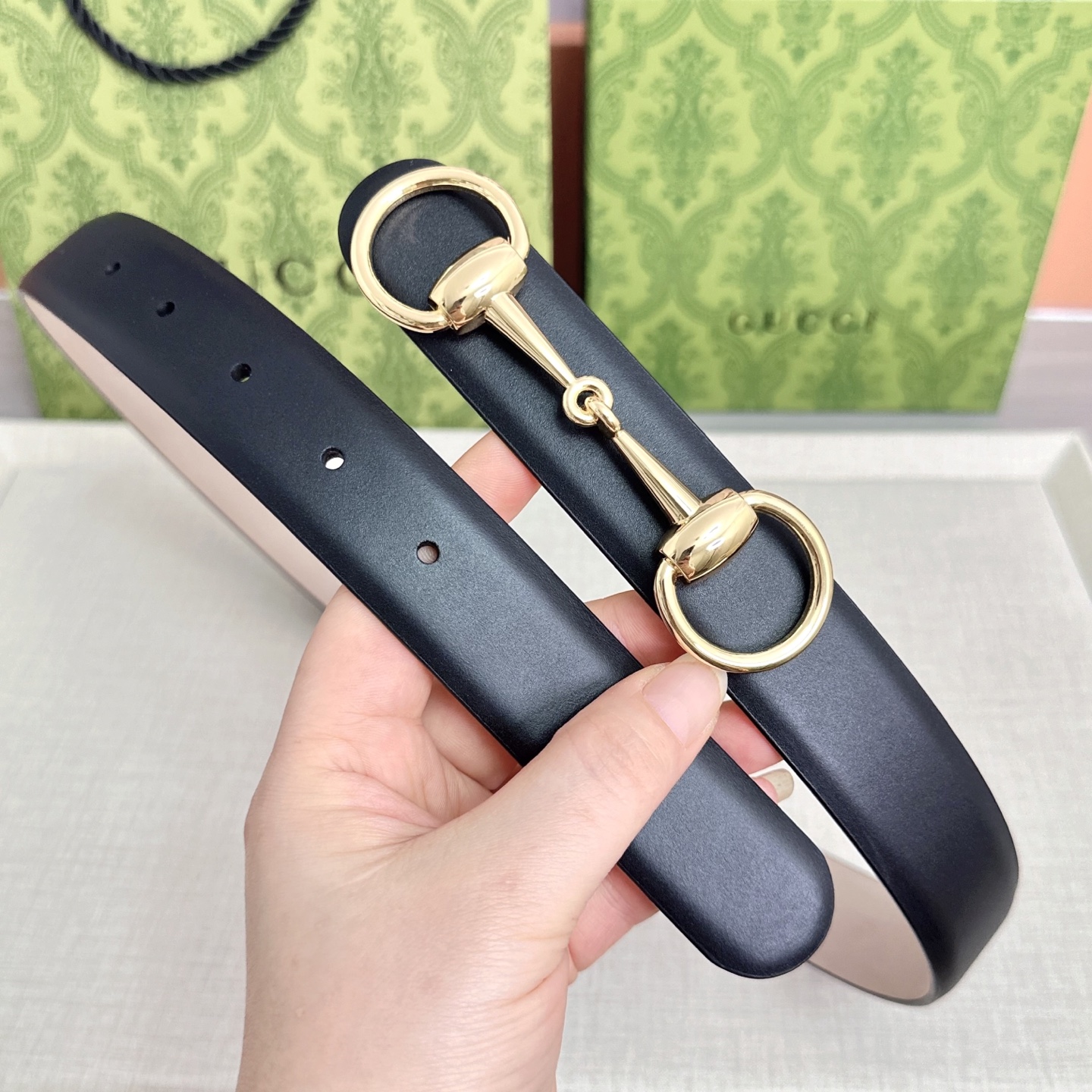💥💥💥GUCCI 3.0cm古奇腰带，头层牛皮，长度：75.80.85.90.95.100.105.11