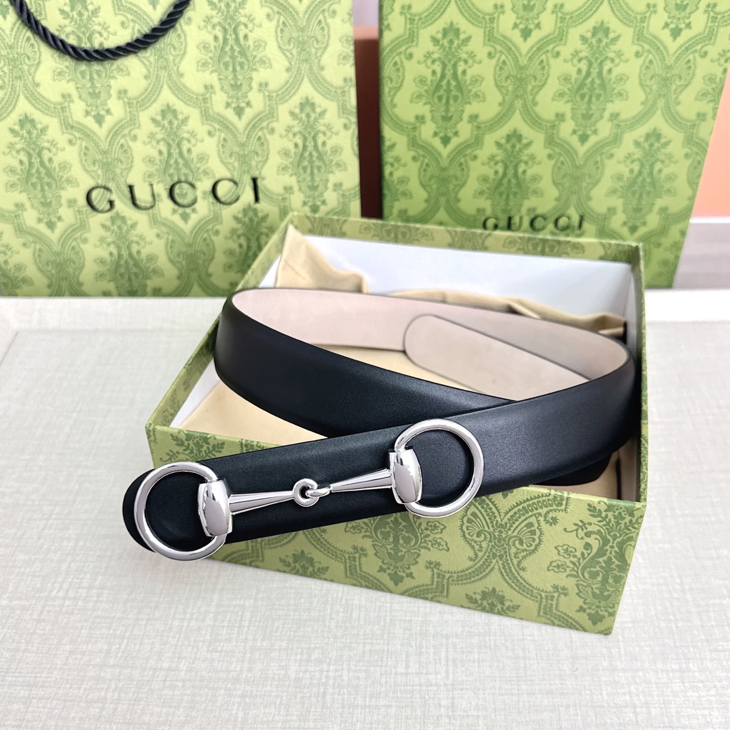 💥💥💥GUCCI 3.0cm古奇腰带，头层牛皮，长度：75.80.85.90.95.100.105.11