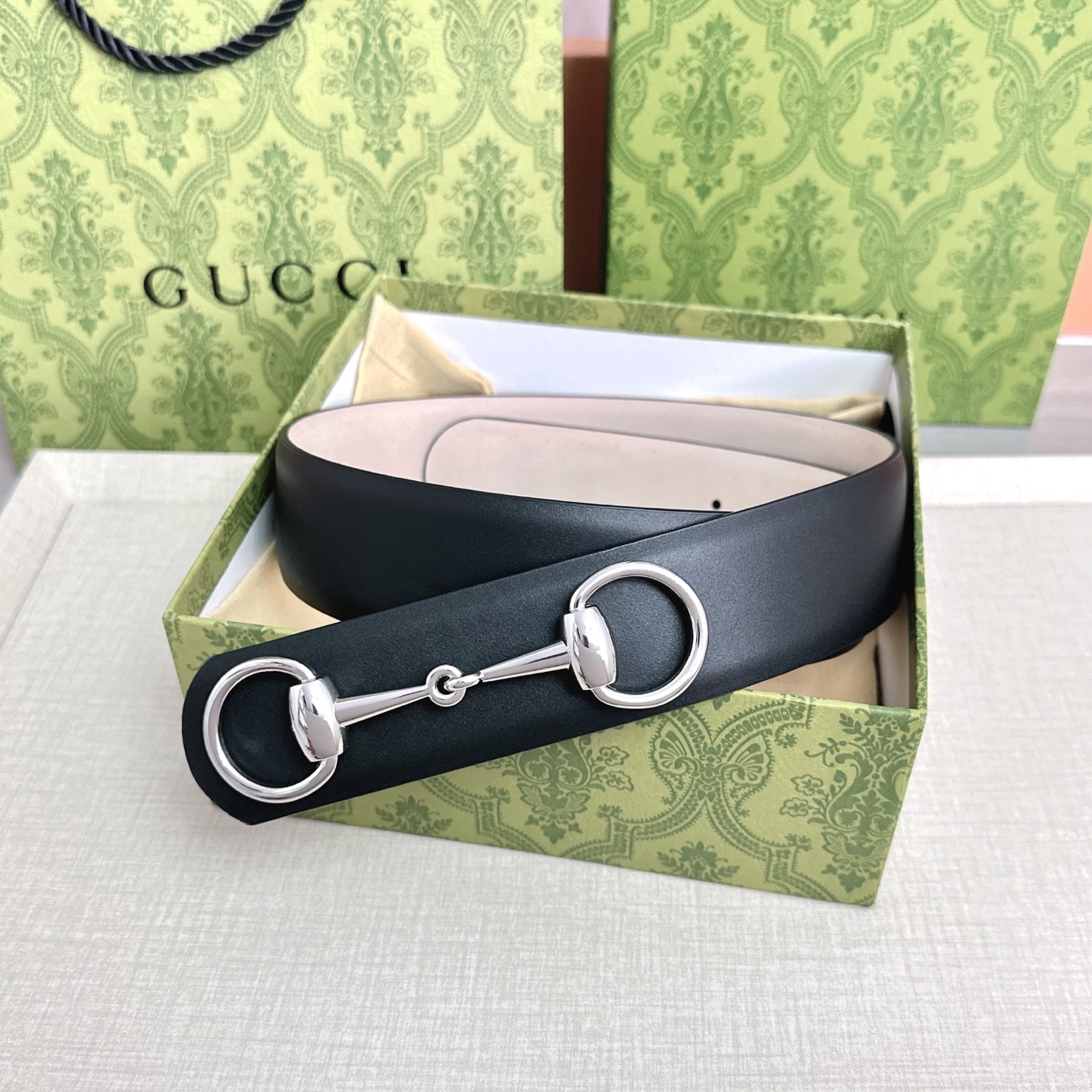 💥💥💥GUCCI 4.0cm古奇腰带，头层牛皮，长度：75.80.85.90.95.100.105.11