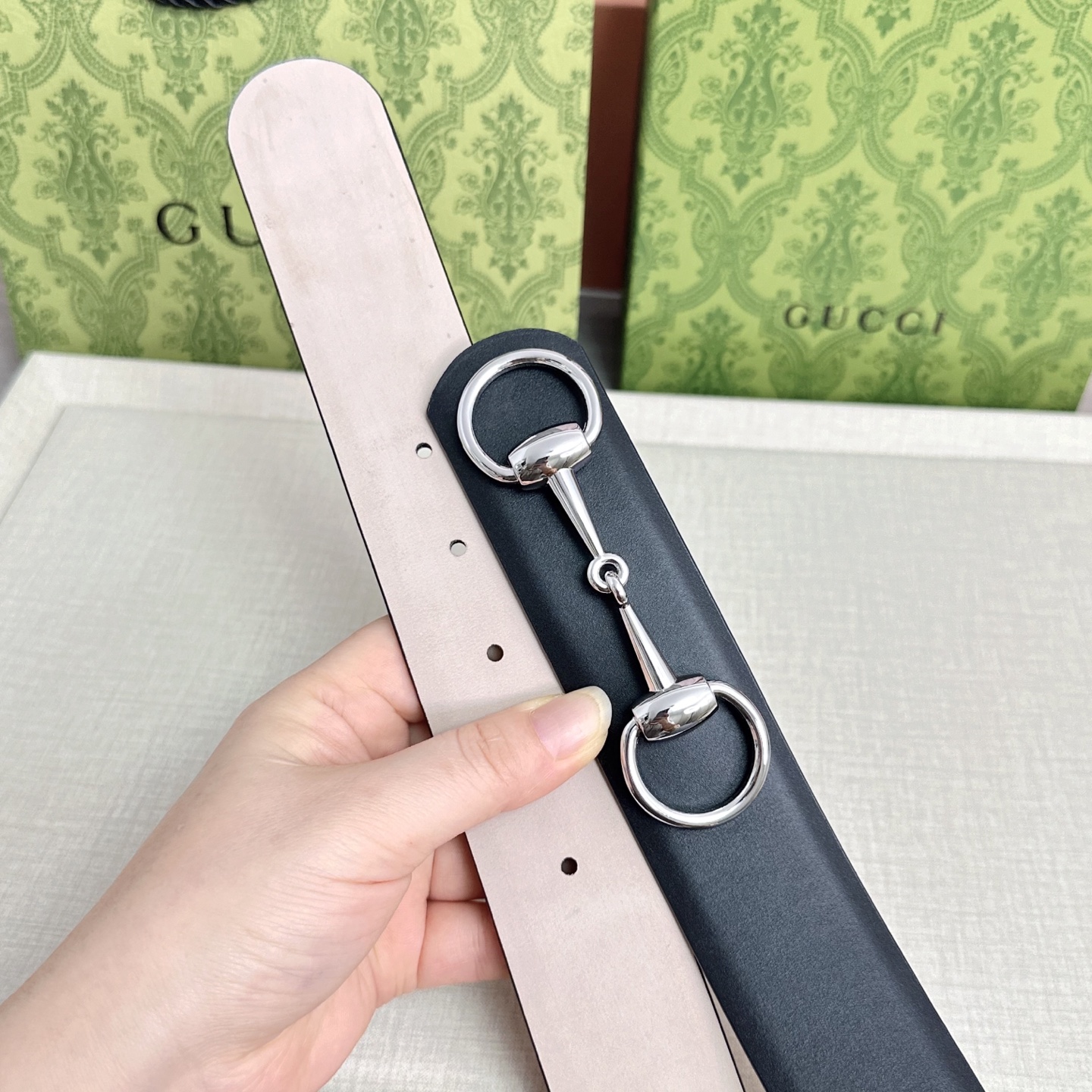 💥💥💥GUCCI 4.0cm古奇腰带，头层牛皮，长度：75.80.85.90.95.100.105.11