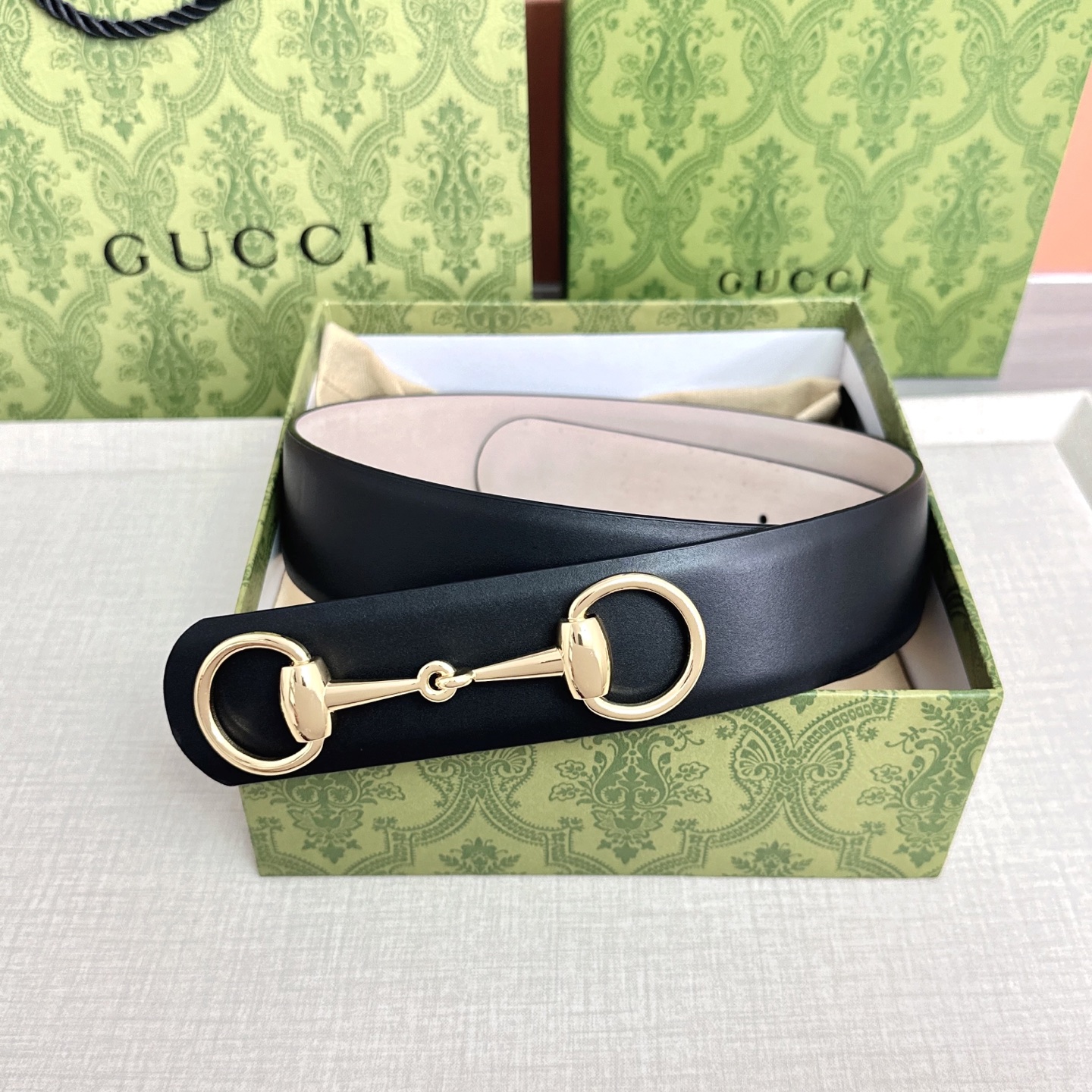 💥💥💥GUCCI 4.0cm古奇腰带，头层牛皮，长度：75.80.85.90.95.100.105.11