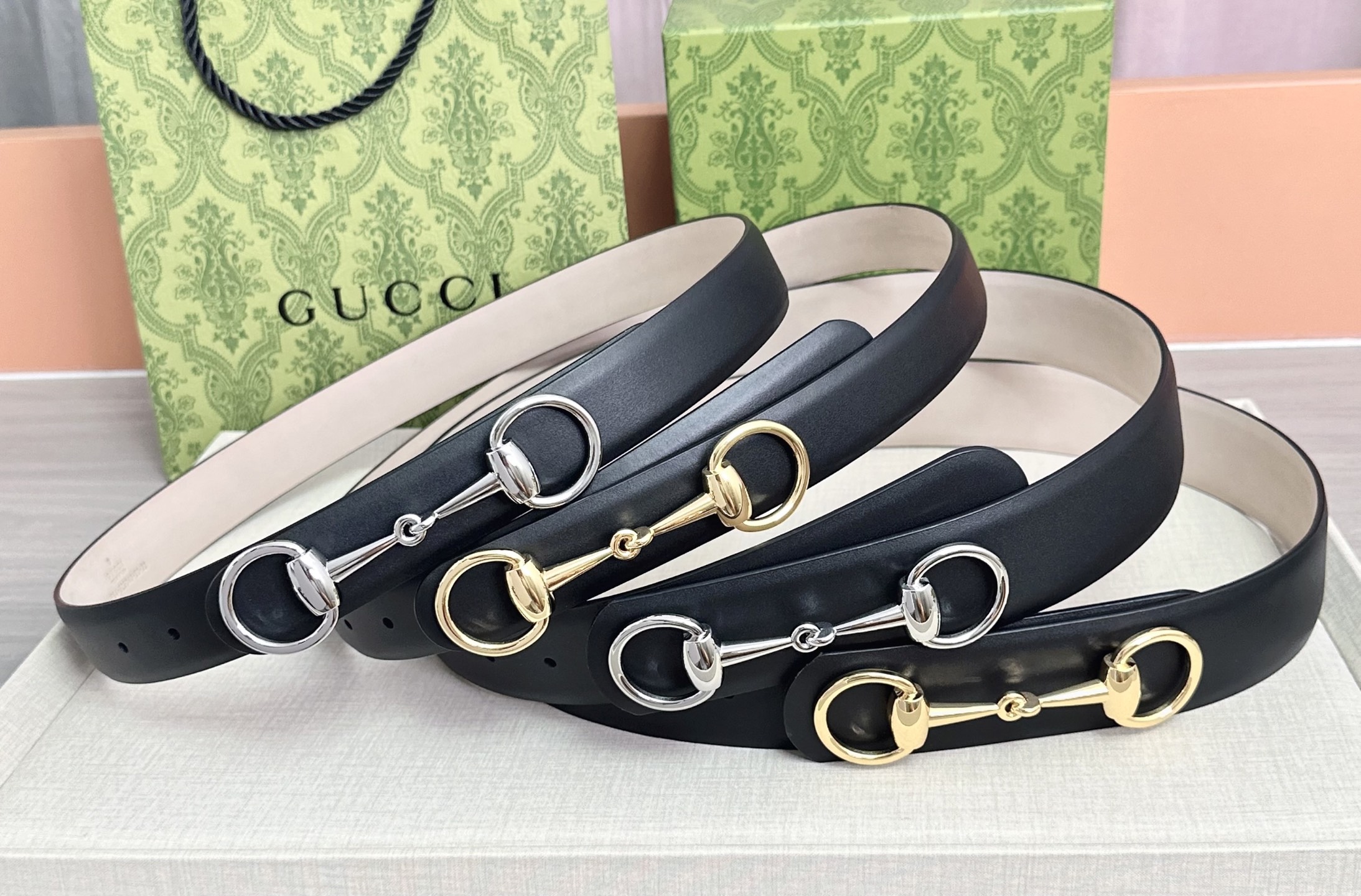💥💥💥GUCCI 4.0cm古奇腰带，头层牛皮，长度：75.80.85.90.95.100.105.11
