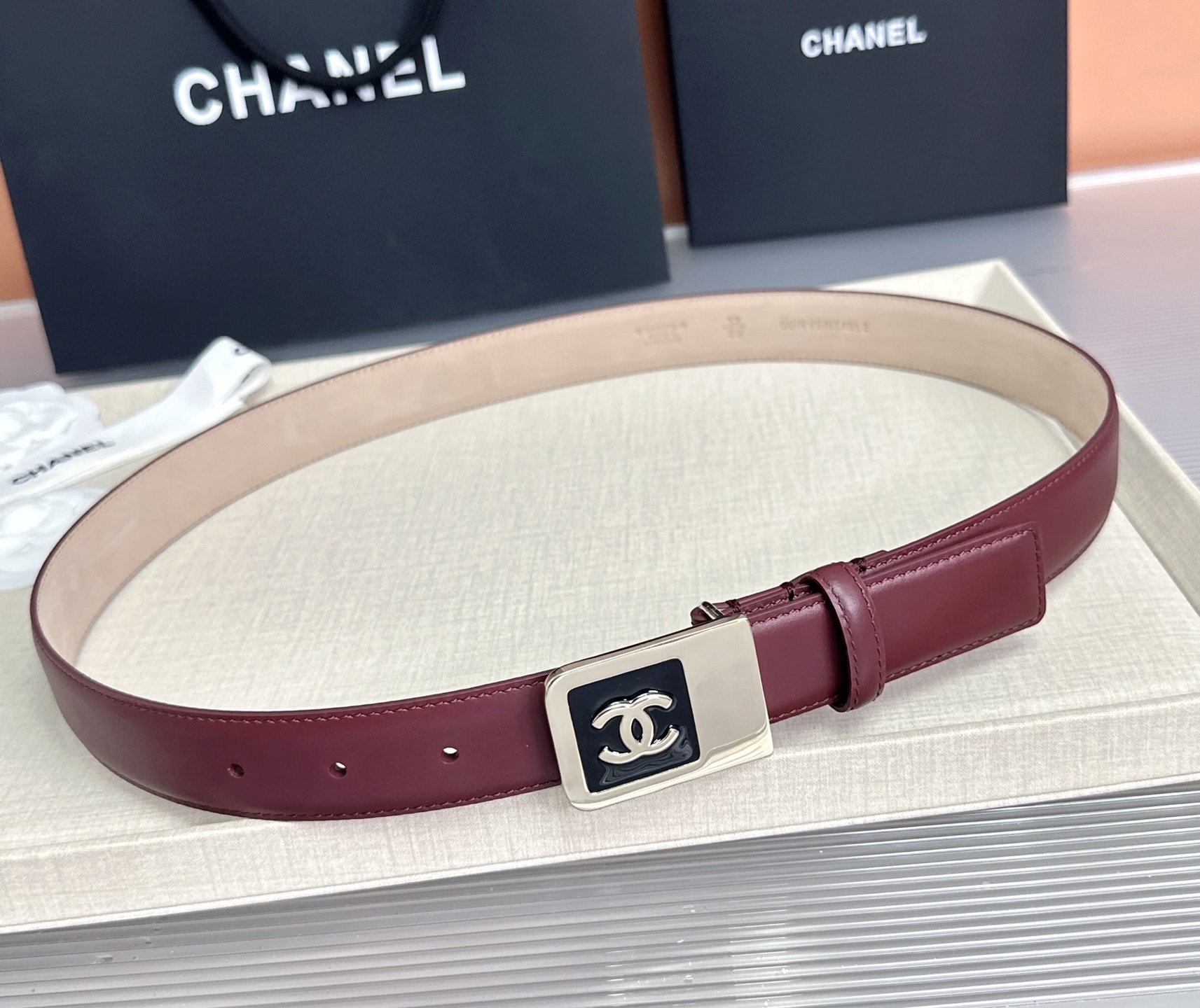 💥💥💥CHANEL3.0cm香奈儿腰带，头层牛皮，长度：75.80.85.90.95.100.105.1
