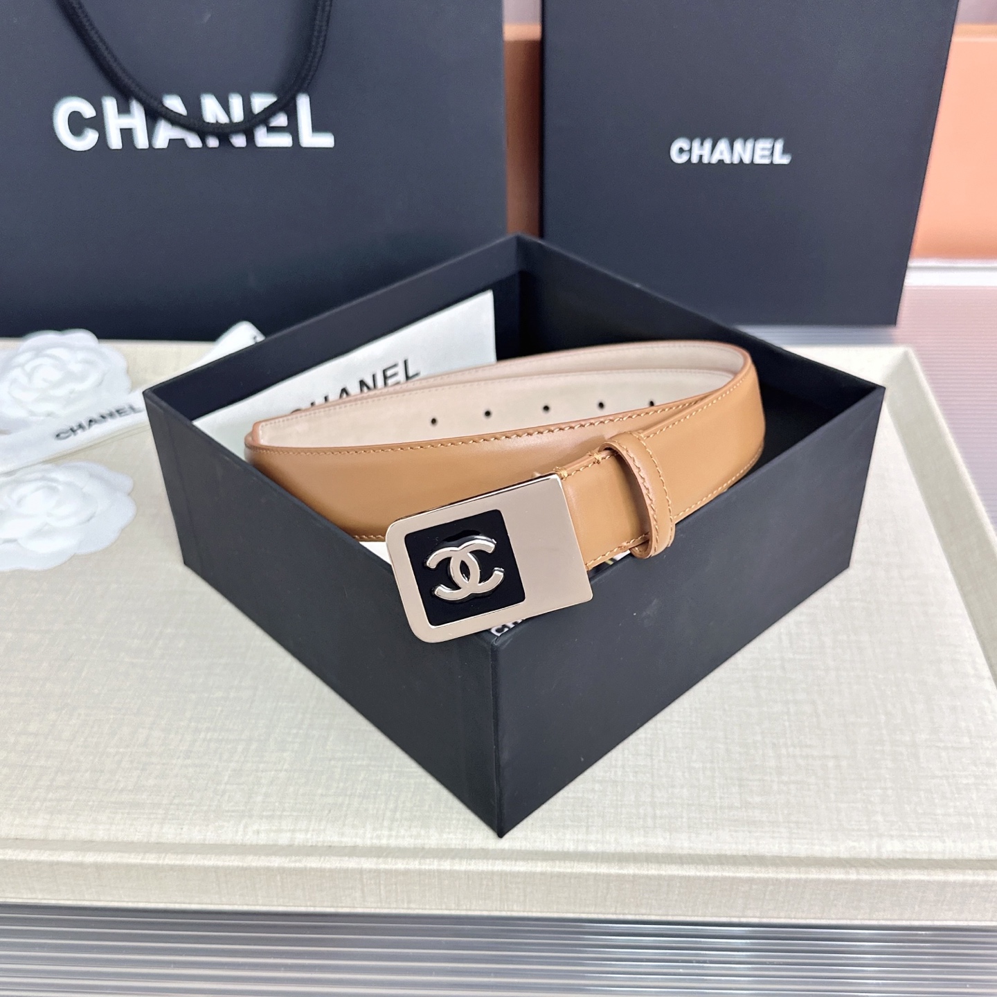 💥💥💥CHANEL3.0cm香奈儿腰带，头层牛皮，长度：75.80.85.90.95.100.105.1
