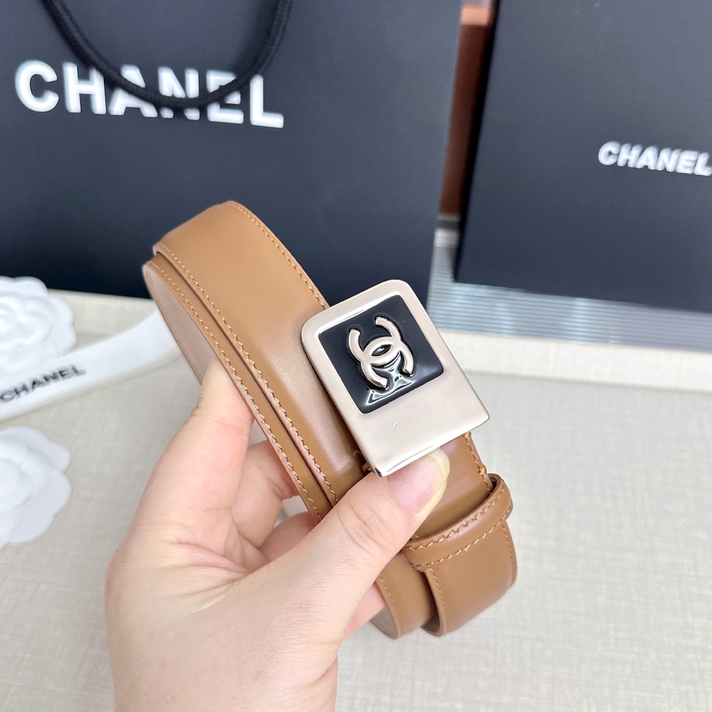 💥💥💥CHANEL3.0cm香奈儿腰带，头层牛皮，长度：75.80.85.90.95.100.105.1