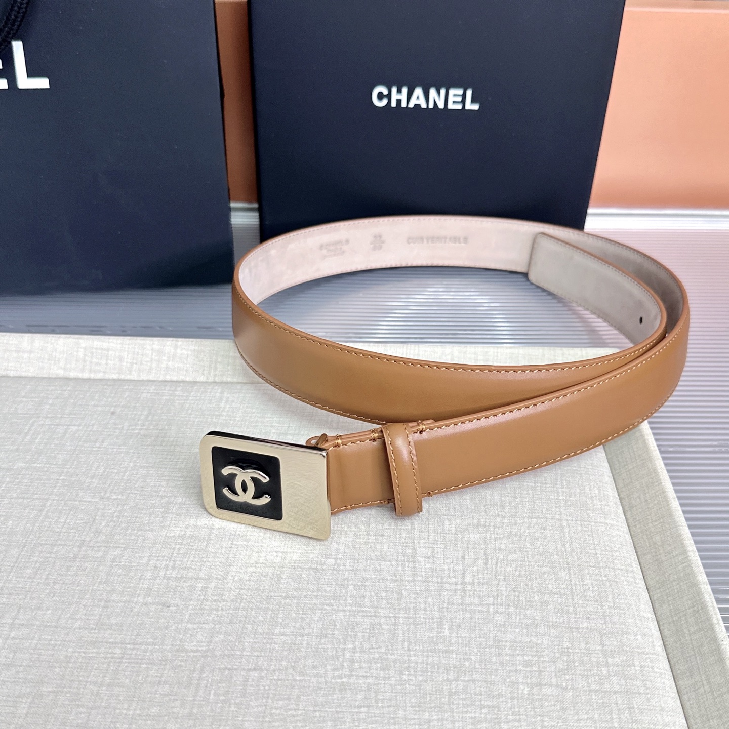 💥💥💥CHANEL3.0cm香奈儿腰带，头层牛皮，长度：75.80.85.90.95.100.105.1
