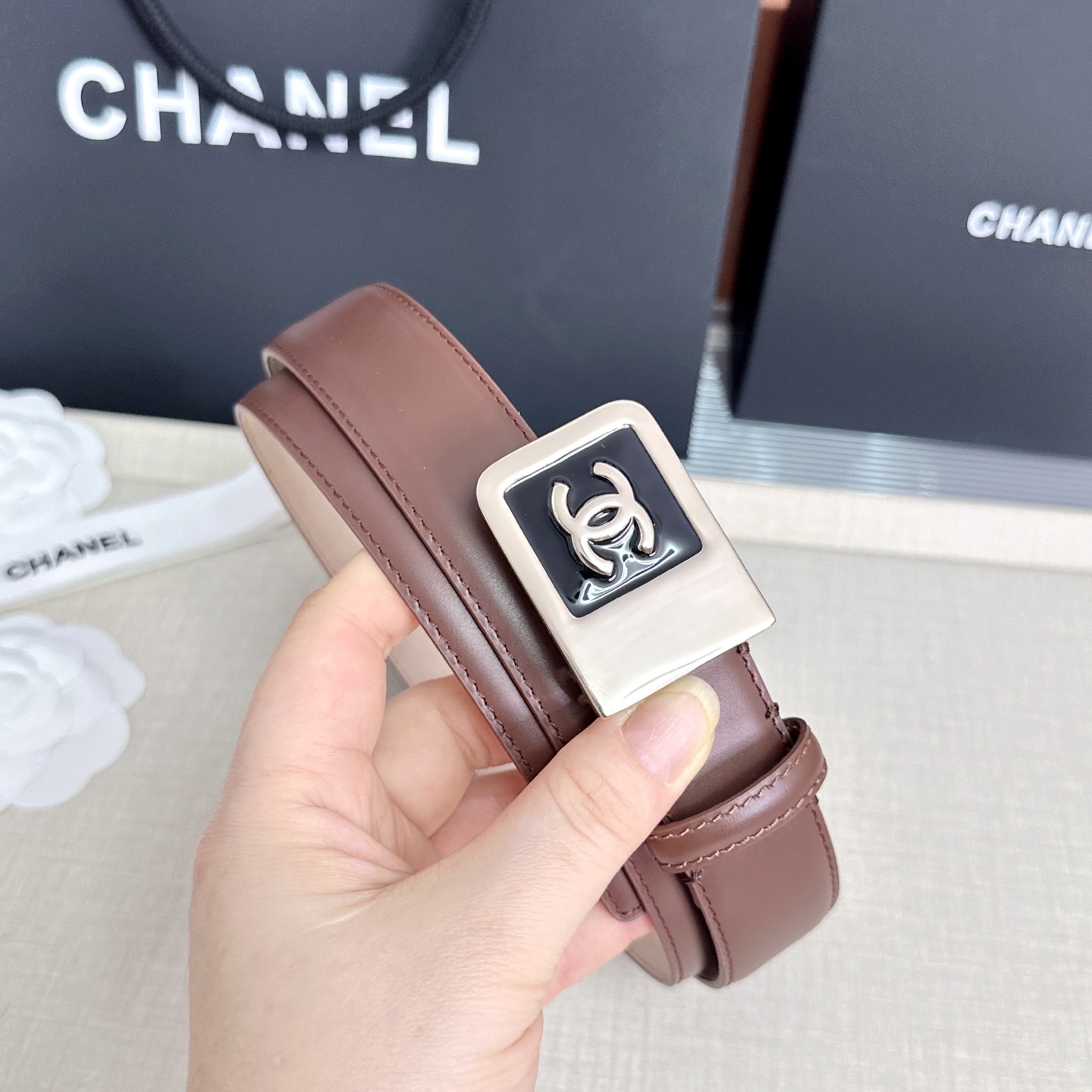 💥💥💥CHANEL3.0cm香奈儿腰带，头层牛皮，长度：75.80.85.90.95.100.105.1