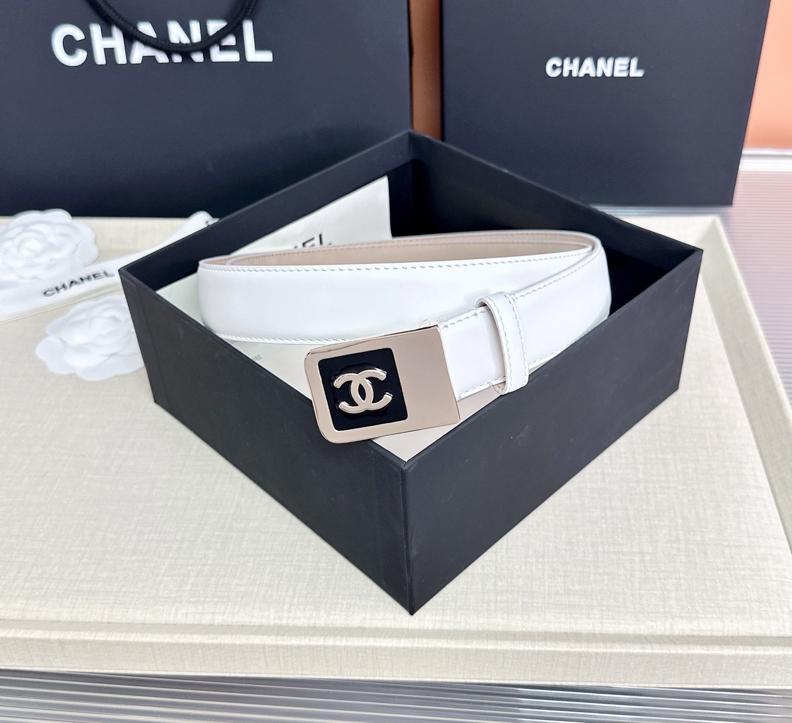 💥💥💥CHANEL3.0cm香奈儿腰带，头层牛皮，长度：75.80.85.90.95.100.105.1