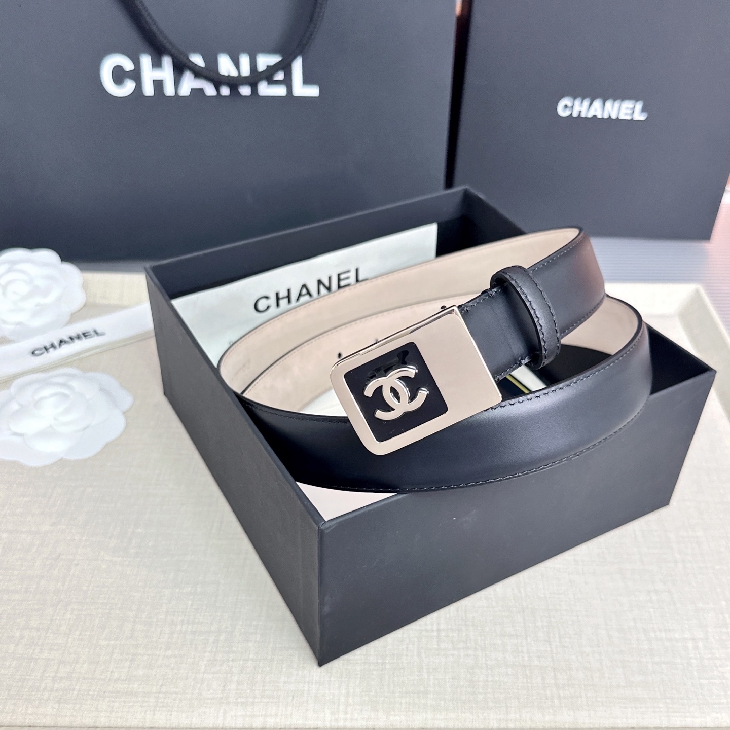 💥💥💥CHANEL3.0cm香奈儿腰带，头层牛皮，长度：75.80.85.90.95.100.105.1