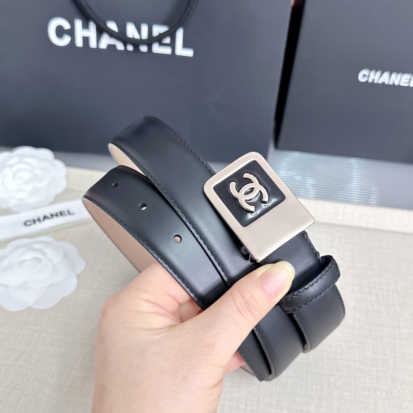 💥💥💥CHANEL3.0cm香奈儿腰带，头层牛皮，长度：75.80.85.90.95.100.105.1