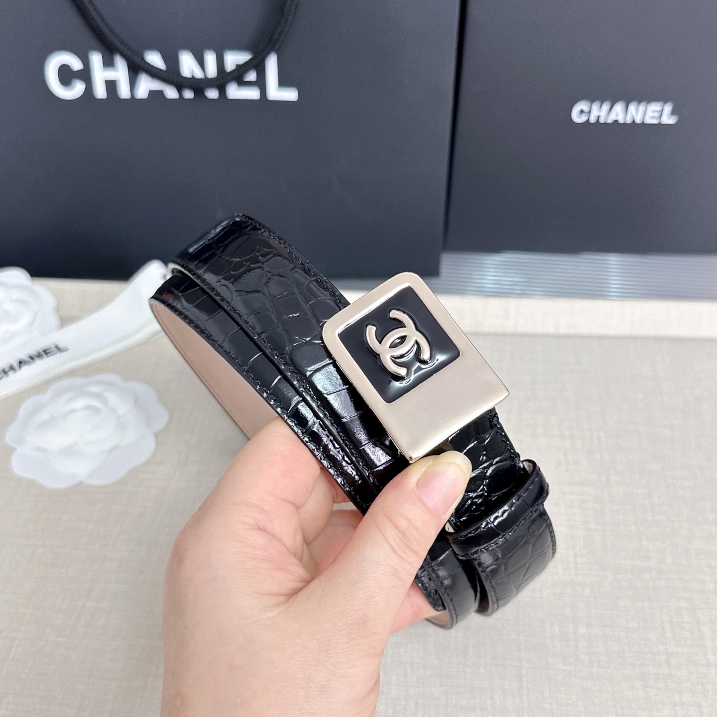 💥💥💥CHANEL3.0cm香奈儿腰带，头层牛皮，长度：75.80.85.90.95.100.105.1