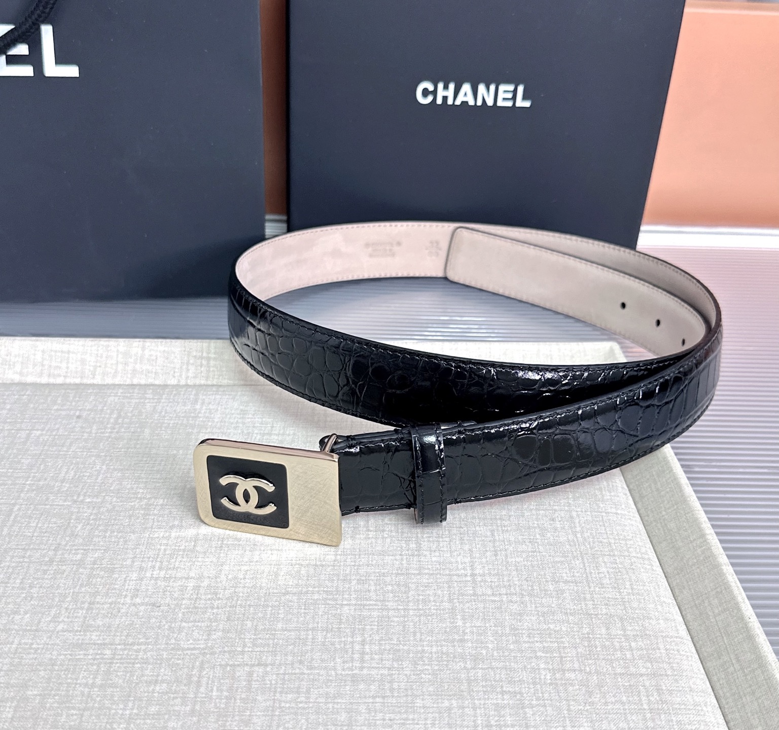 💥💥💥CHANEL3.0cm香奈儿腰带，头层牛皮，长度：75.80.85.90.95.100.105.1