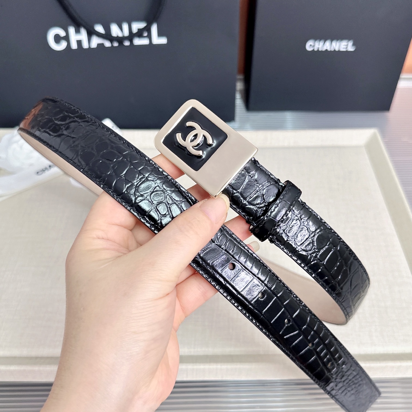 💥💥💥CHANEL3.0cm香奈儿腰带，头层牛皮，长度：75.80.85.90.95.100.105.1