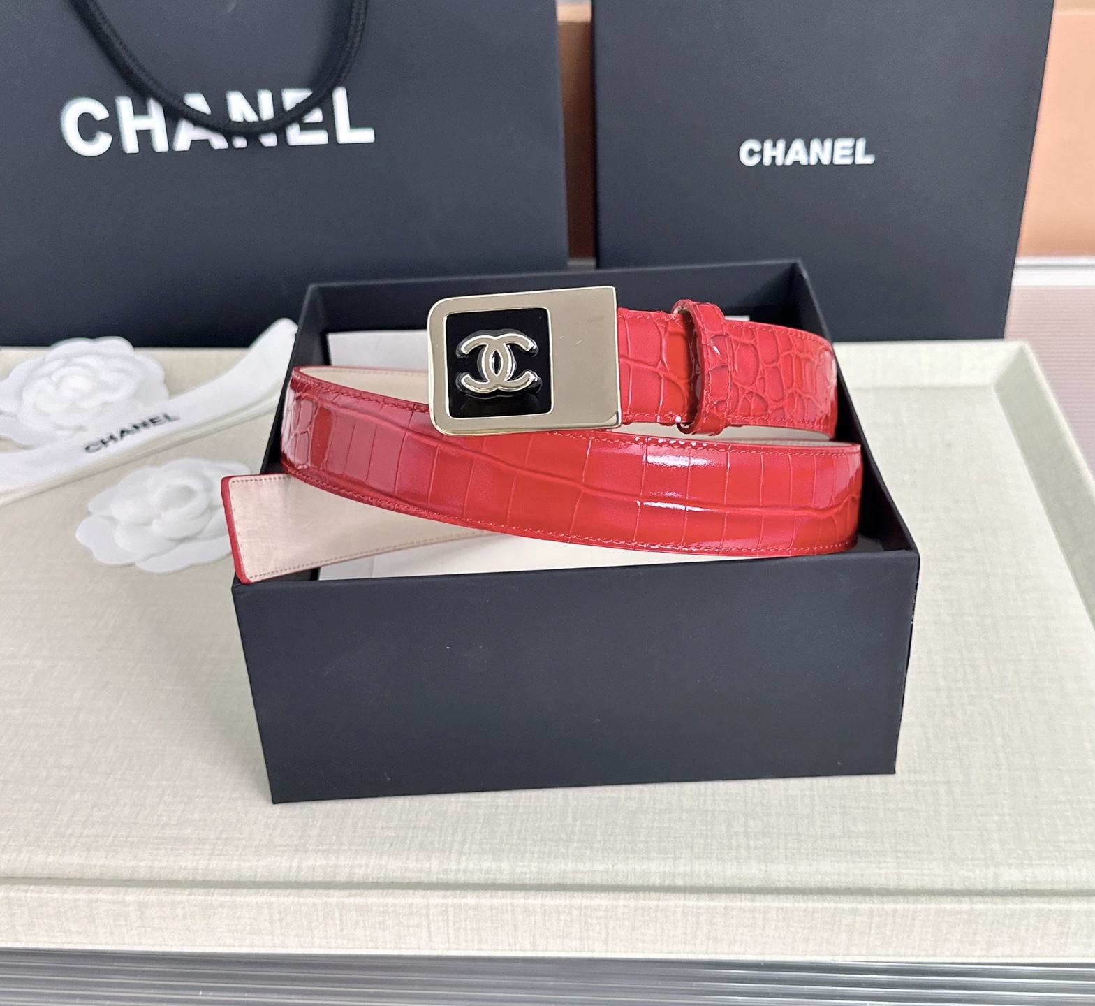 💥💥💥CHANEL3.0cm香奈儿腰带，头层牛皮，长度：75.80.85.90.95.100.105.1