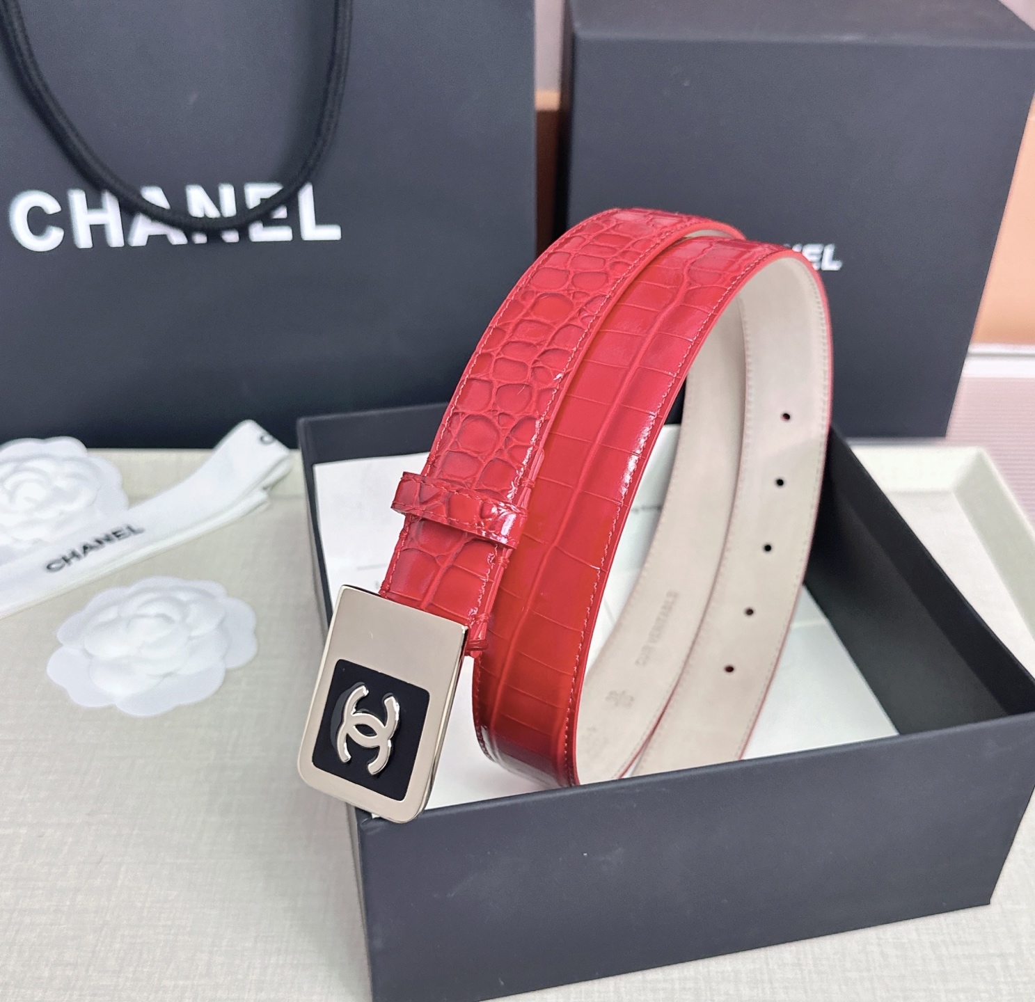 💥💥💥CHANEL3.0cm香奈儿腰带，头层牛皮，长度：75.80.85.90.95.100.105.1