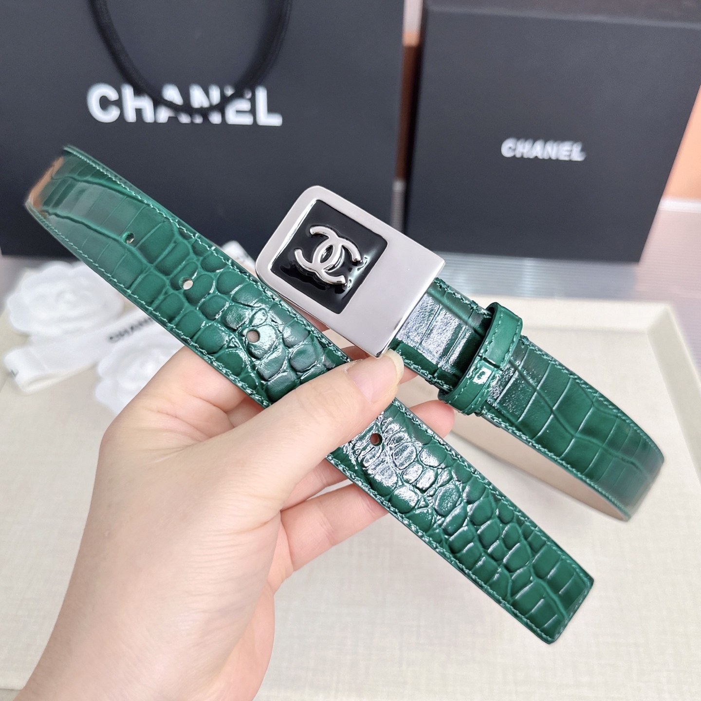 💥💥💥CHANEL3.0cm香奈儿腰带，头层牛皮，长度：75.80.85.90.95.100.105.1