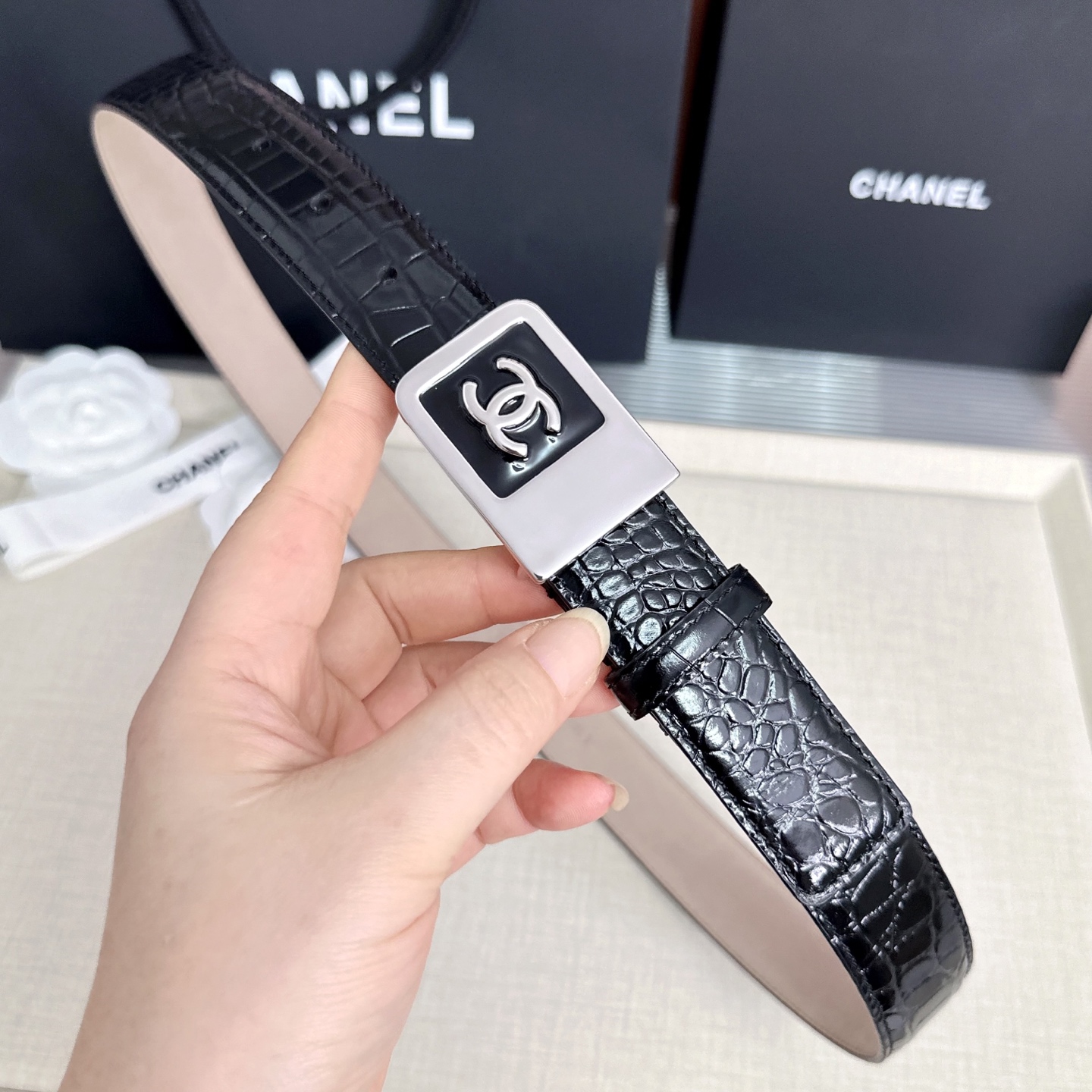 💥💥💥CHANEL3.0cm香奈儿腰带，头层牛皮，长度：75.80.85.90.95.100.105.1