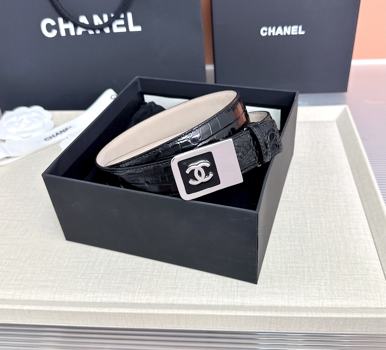 💥💥💥CHANEL3.0cm香奈儿腰带，头层牛皮，长度：75.80.85.90.95.100.105.1