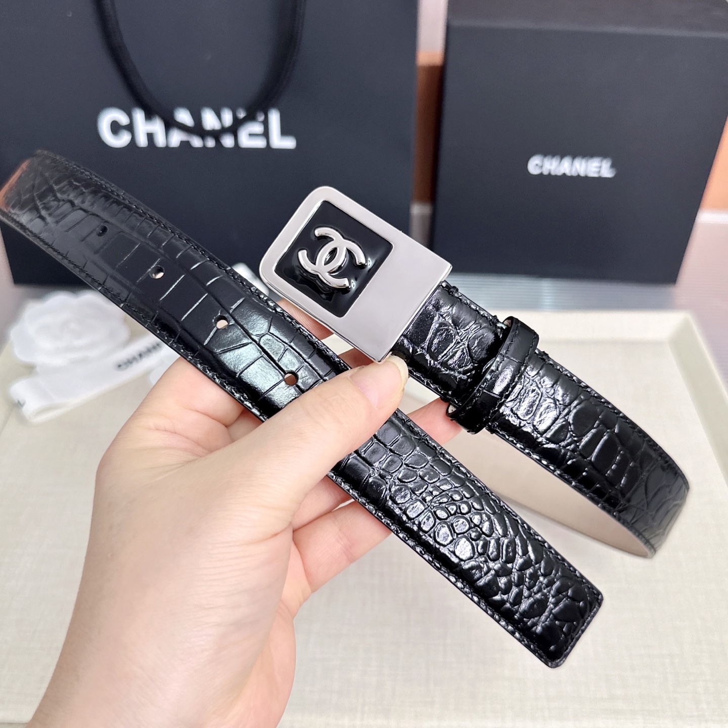 💥💥💥CHANEL3.0cm香奈儿腰带，头层牛皮，长度：75.80.85.90.95.100.105.1