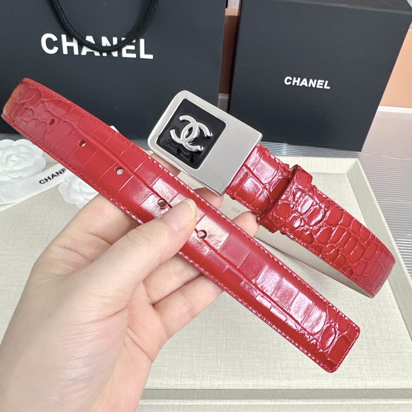💥💥💥CHANEL3.0cm香奈儿腰带，头层牛皮，长度：75.80.85.90.95.100.105.1