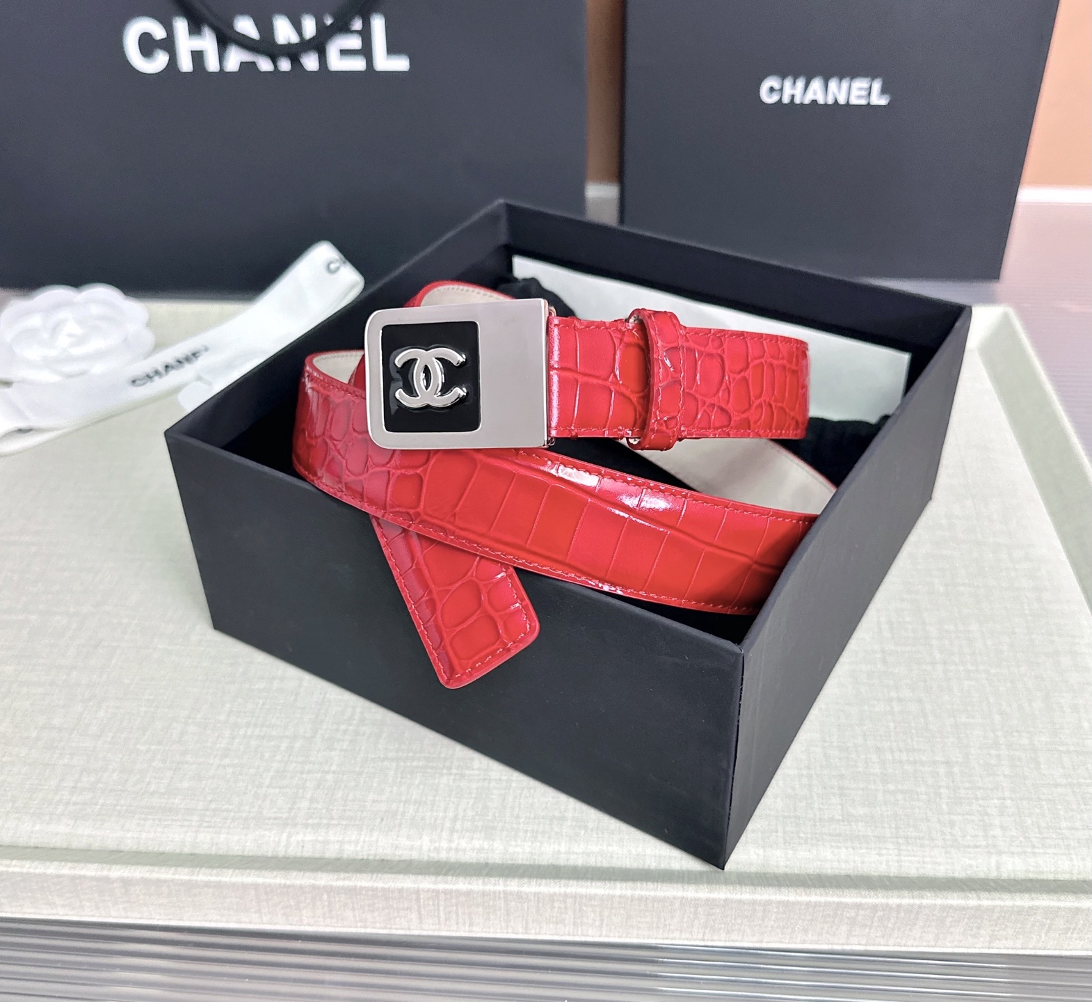 💥💥💥CHANEL3.0cm香奈儿腰带，头层牛皮，长度：75.80.85.90.95.100.105.1