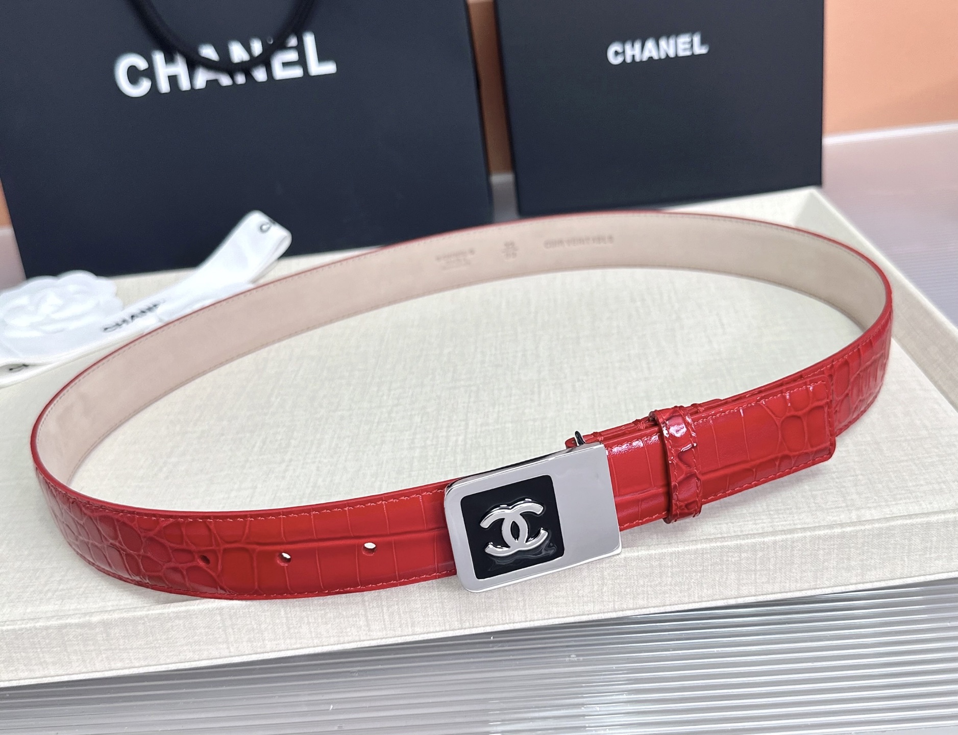 💥💥💥CHANEL3.0cm香奈儿腰带，头层牛皮，长度：75.80.85.90.95.100.105.1